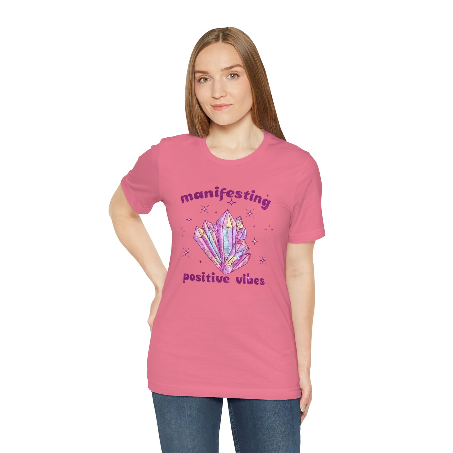 "Manifesting Positive Vibes" Bella Canvas Short Sleeve Tee