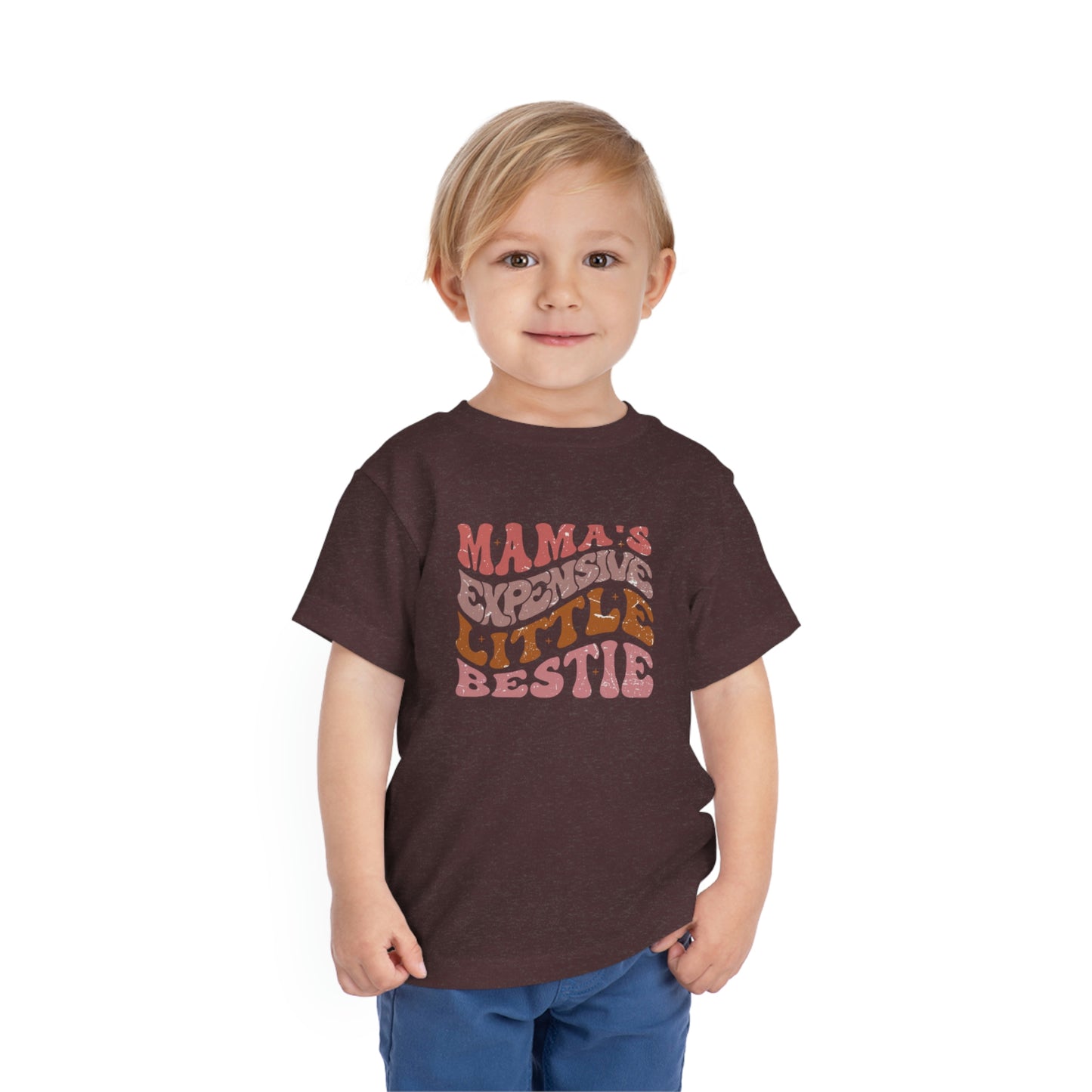 "Mama's Expensive Little Bestie" Toddler Short Sleeve Tee (2T-5T)