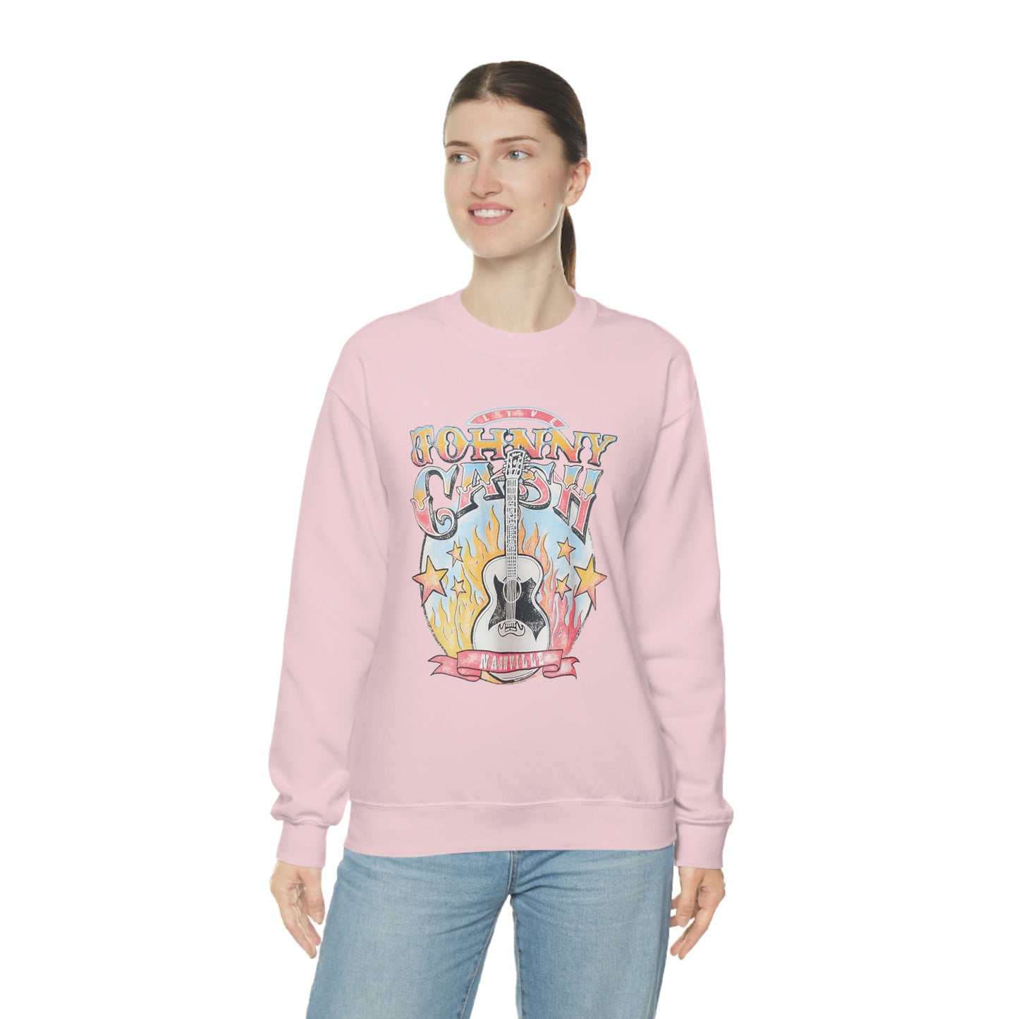 "Johnny Cash" Unisex Heavy Blend™ Crewneck Sweatshirt