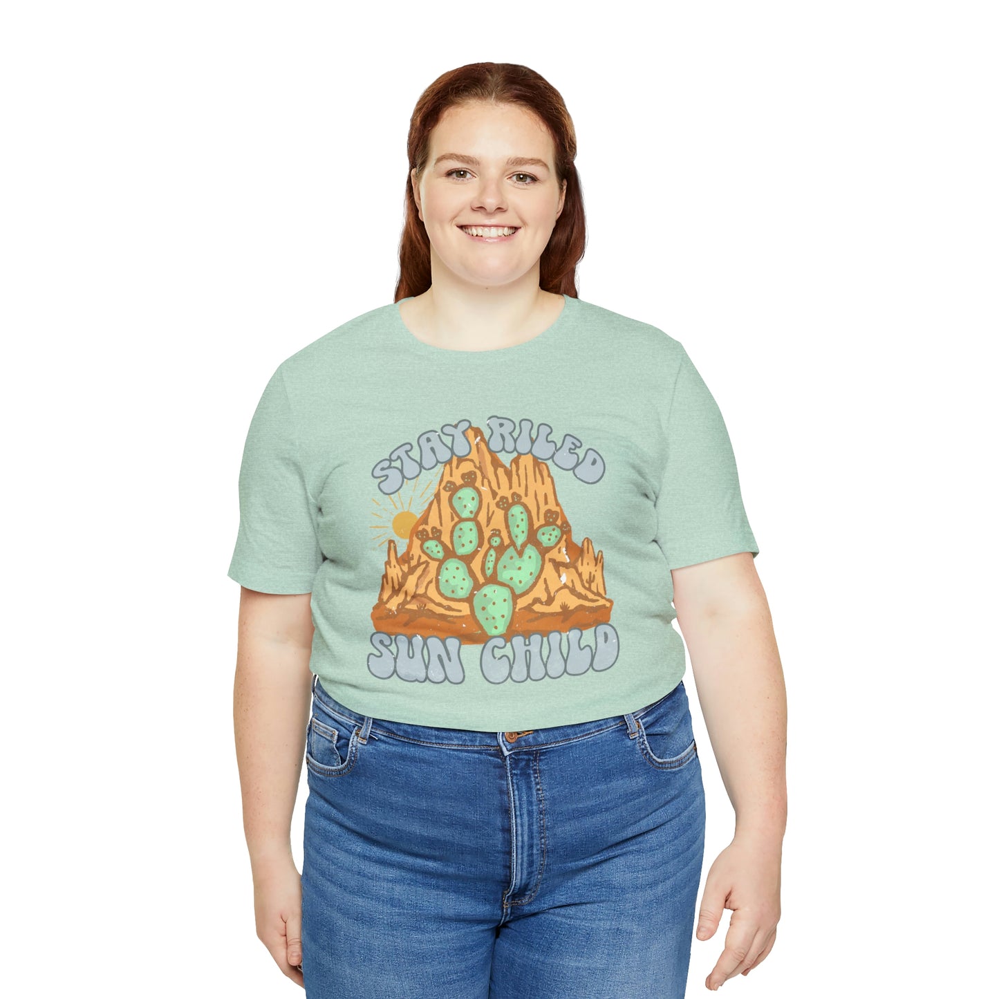 "Stay Riled Sun Child" Bella Canvas Short Sleeve Tee