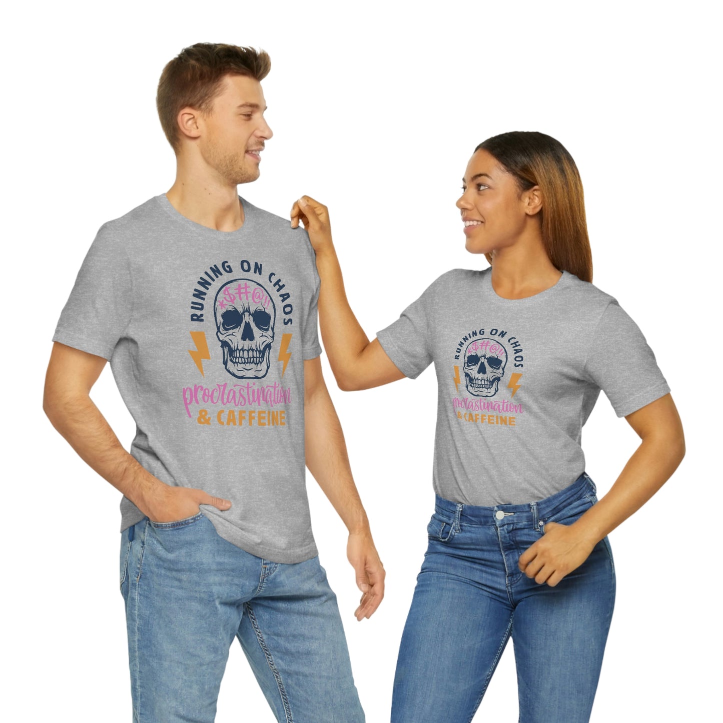"Chaos and Caffeine" Unisex Jersey Short Sleeve Tee