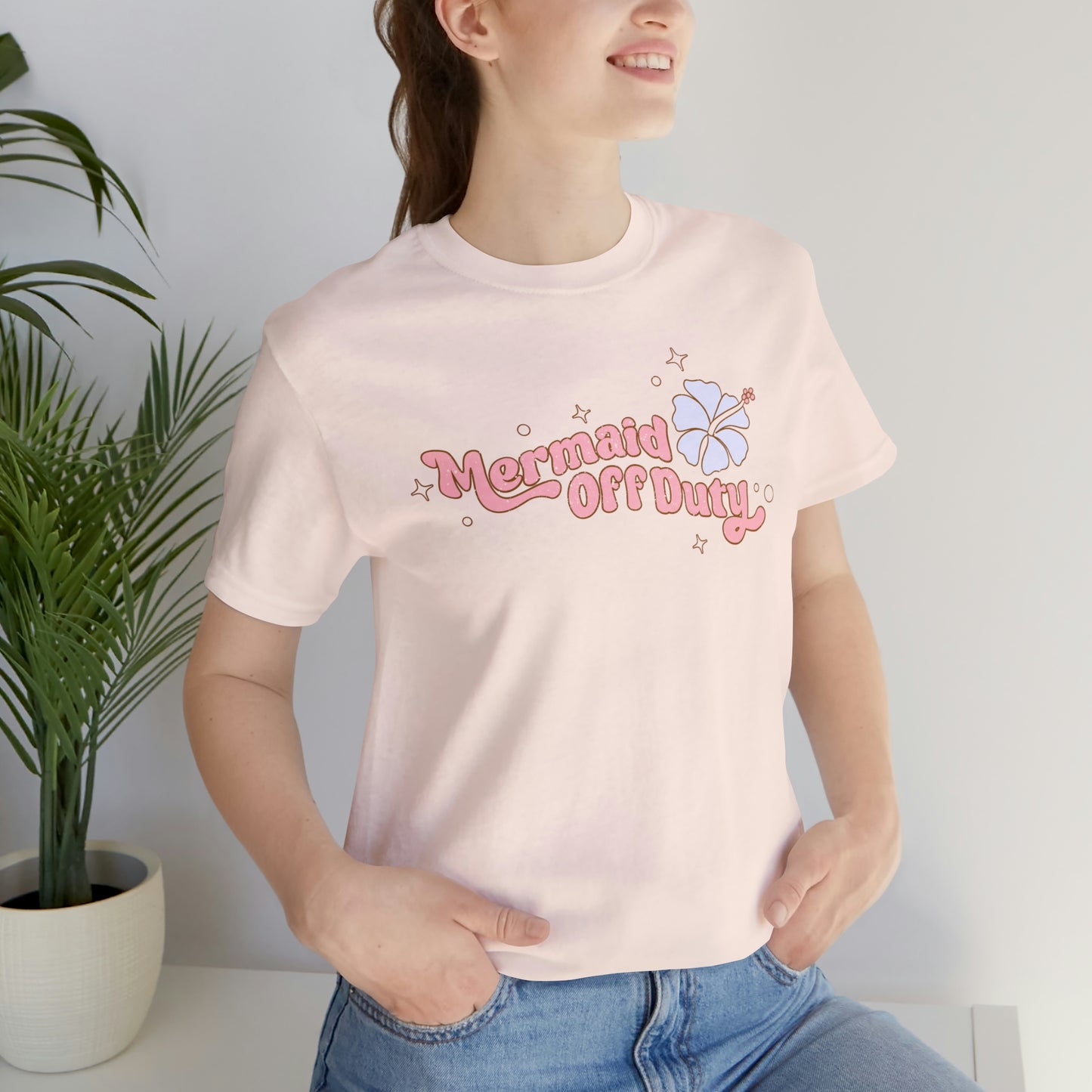 "Mermaid Off Duty" Bella Canvas Short Sleeve Tee