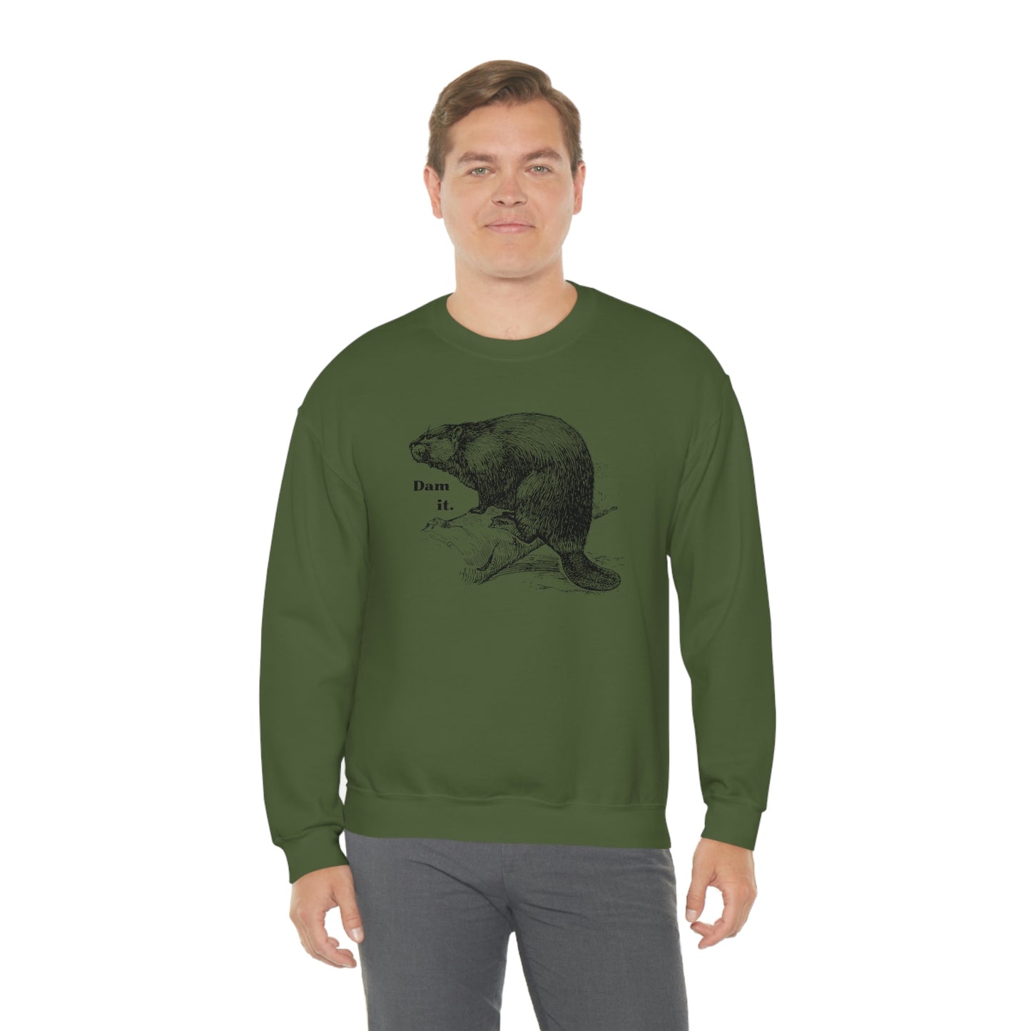 "Dam it" Gildan Graphic Crewneck Sweatshirt