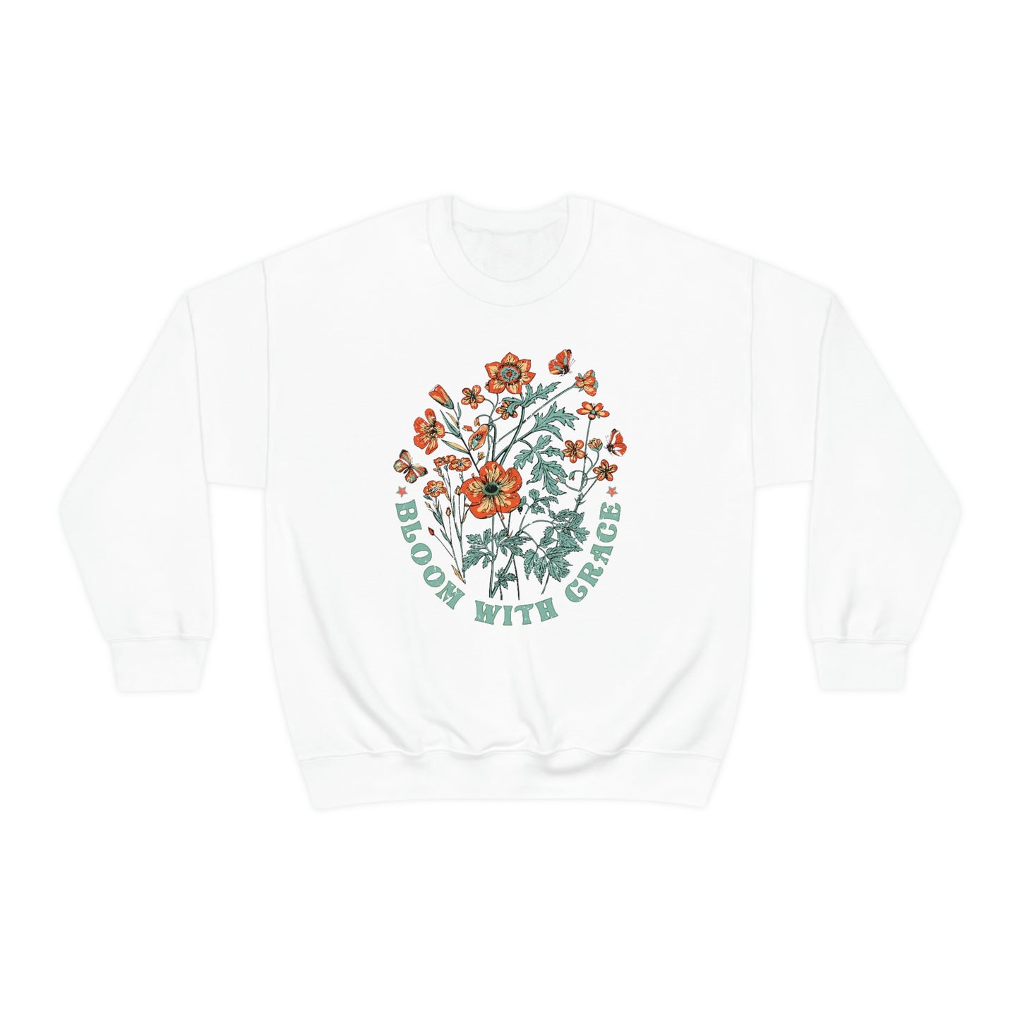 "Bloom With Grace" Unisex Crewneck Sweatshirt