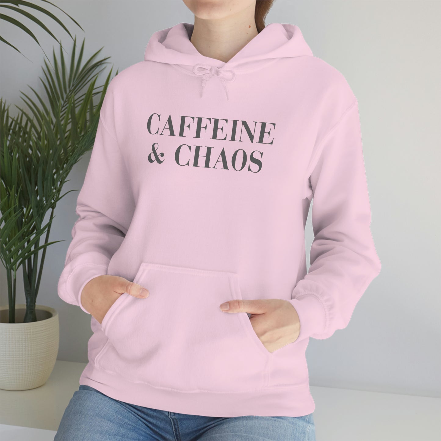 "Caffeine and Chaos" Unisex Heavy Blend™ Hooded Sweatshirt