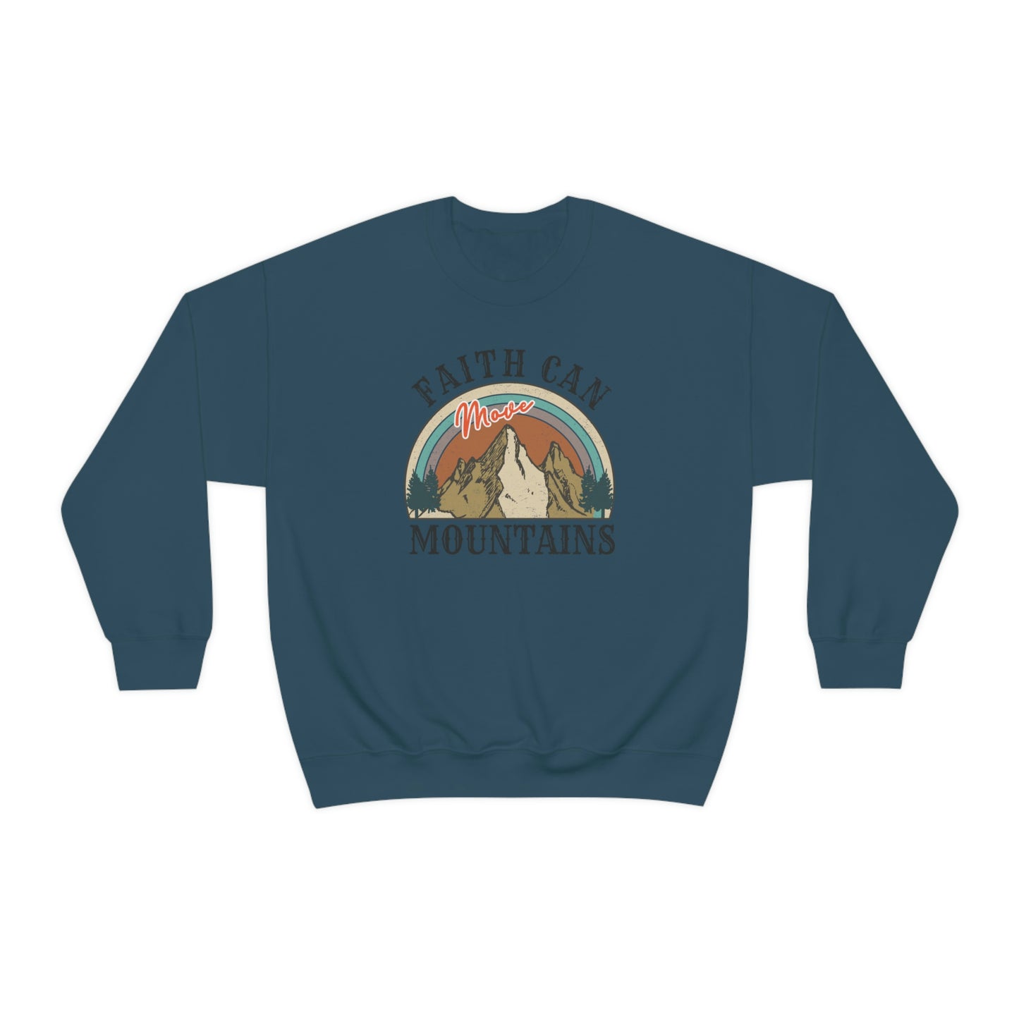 "Faith Can Move Mountains" Unisex Heavy Blend™ Crewneck Sweatshirt