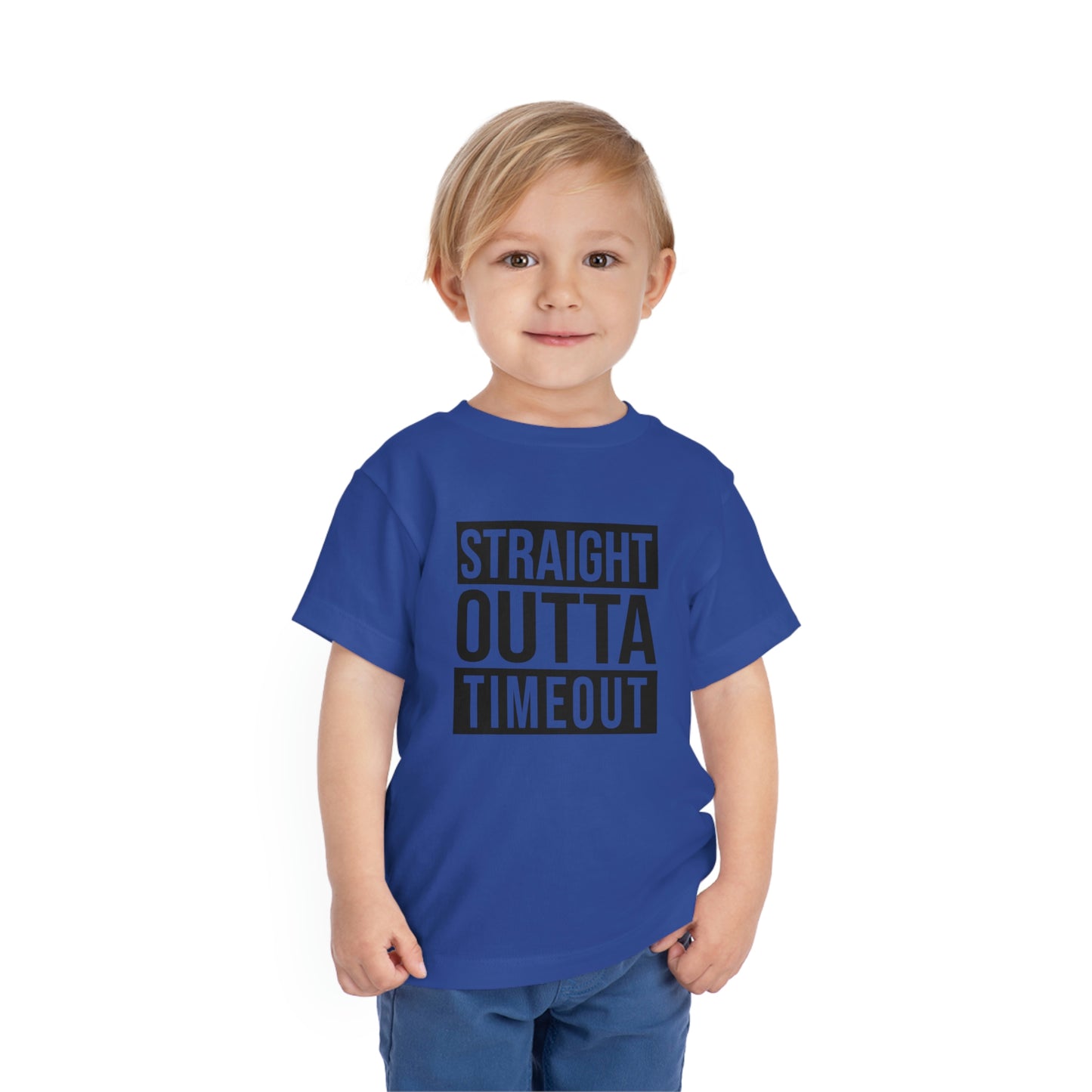 "Straight Outta Timeout" Toddler Short Sleeve Tee (2T-5T)