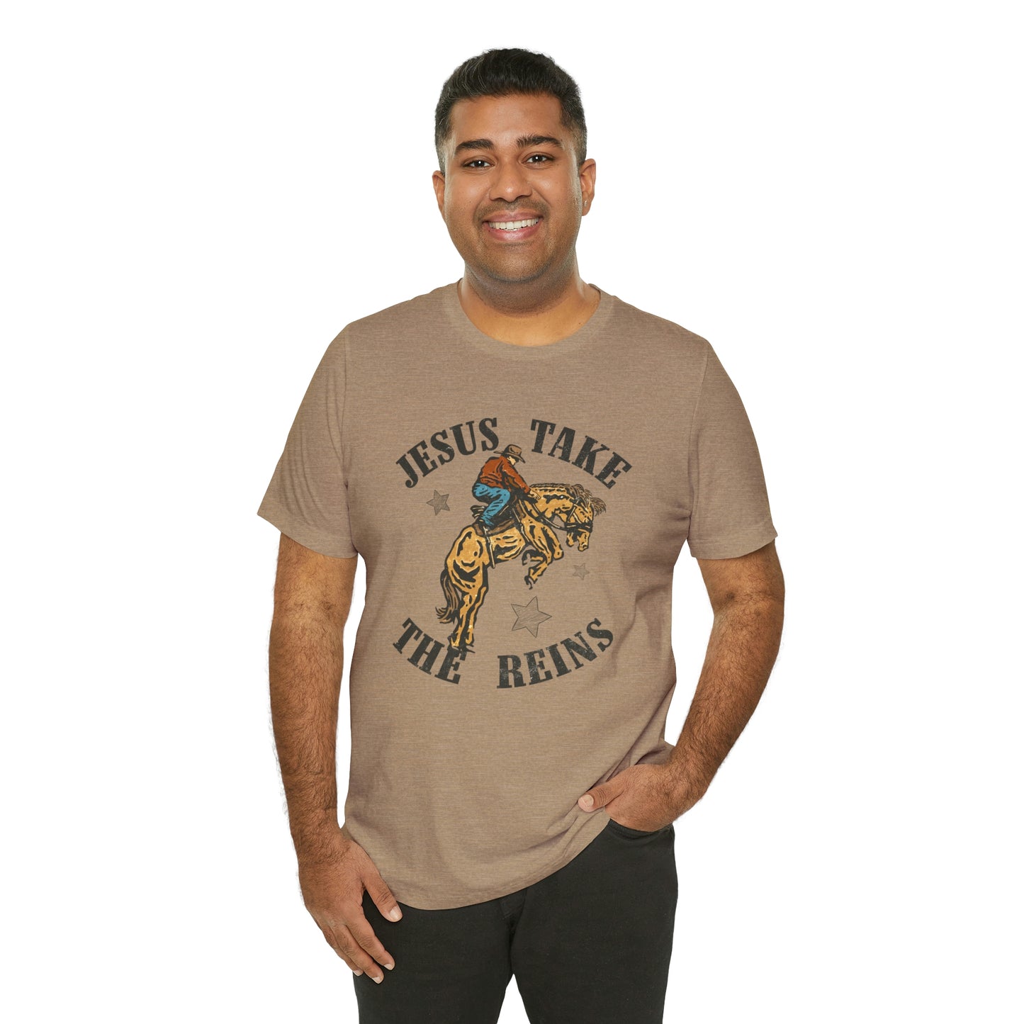 "Jesus Take the Reins" Bella Canvas Short Sleeve Tee