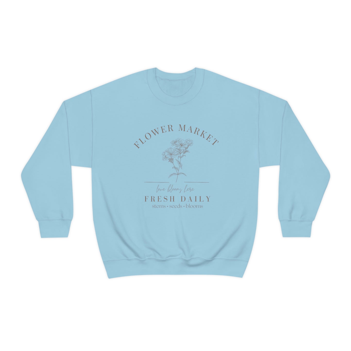 "Flower Market Sweatshirt" Unisex Heavy Blend™ Crewneck Sweatshirt
