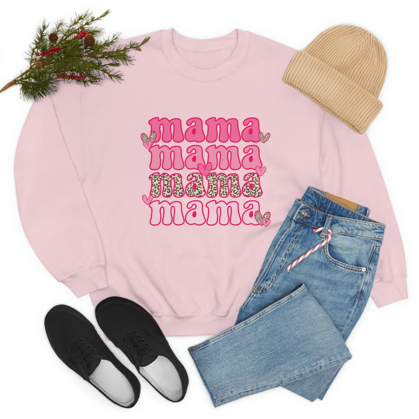 "Mama" Unisex Heavy Blend™ Crewneck Sweatshirt