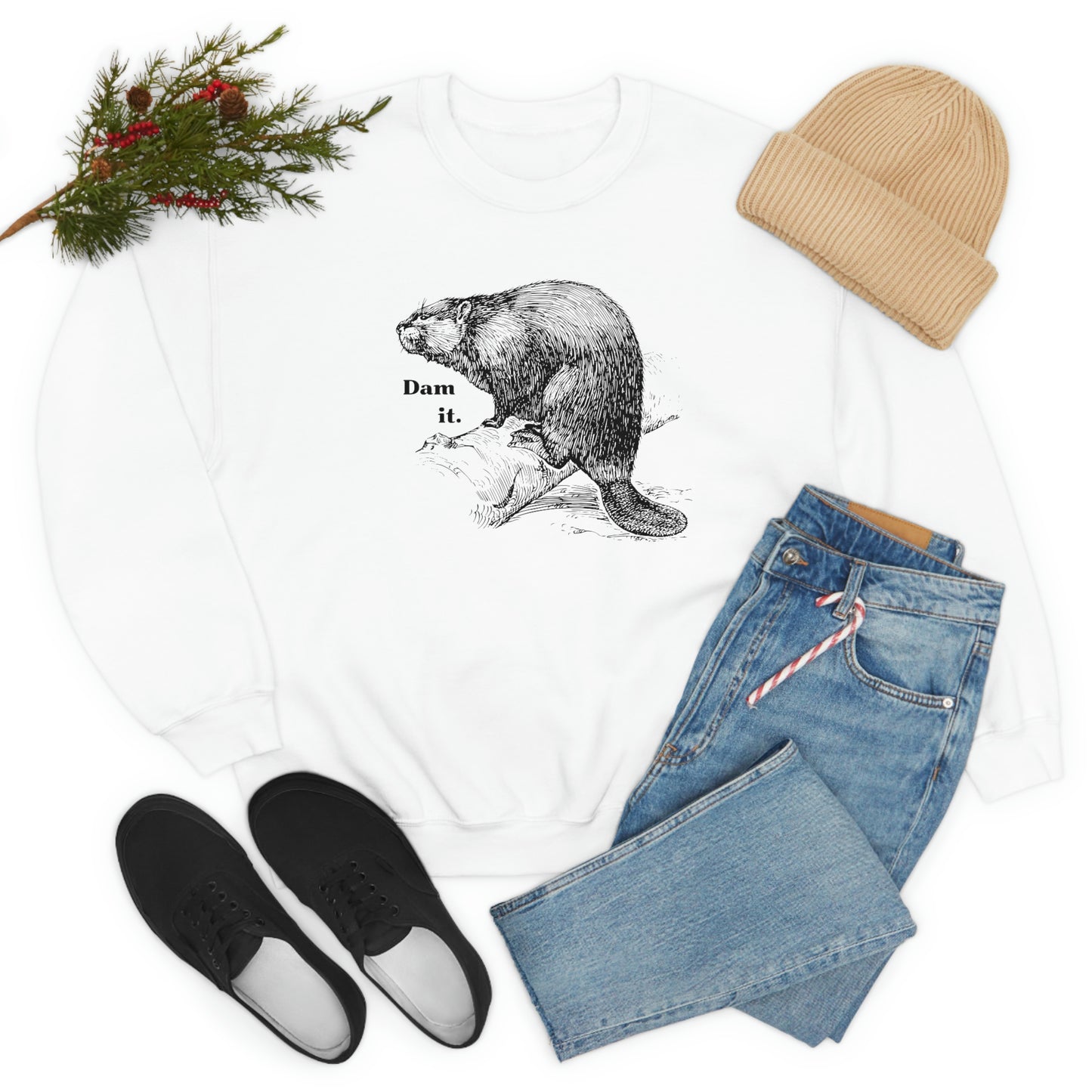 "Dam it" Gildan Graphic Crewneck Sweatshirt
