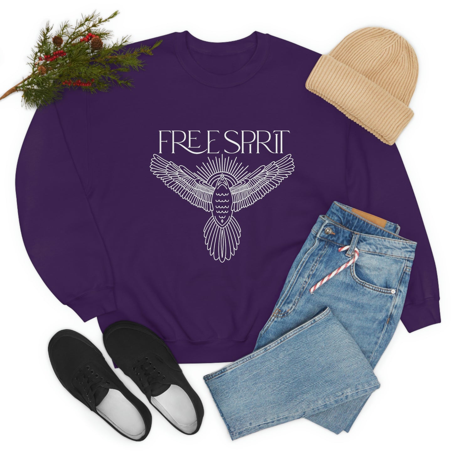 "Free Spirit" Unisex Crewneck Sweatshirt