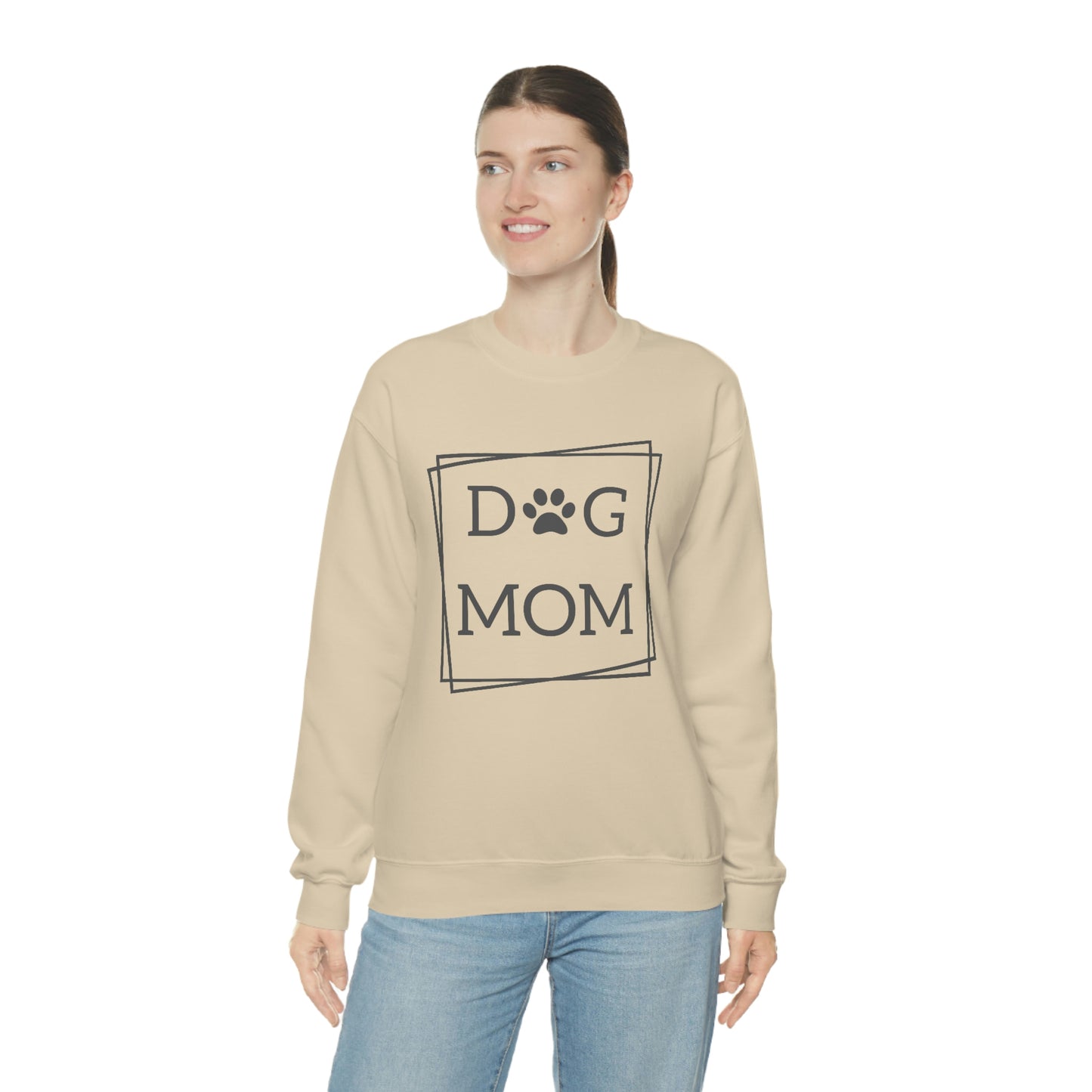 "Dog Mom" Unisex Heavy Blend™ Crewneck Sweatshirt
