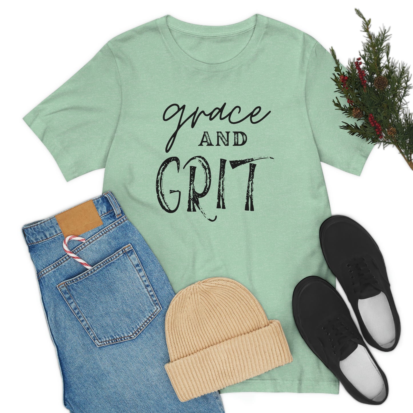 "Grace and Grit" Unisex Jersey Short Tee