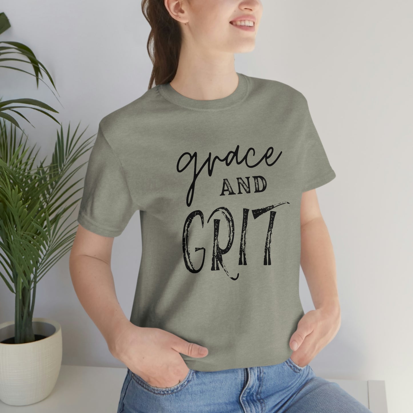 "Grace and Grit" Unisex Jersey Short Tee