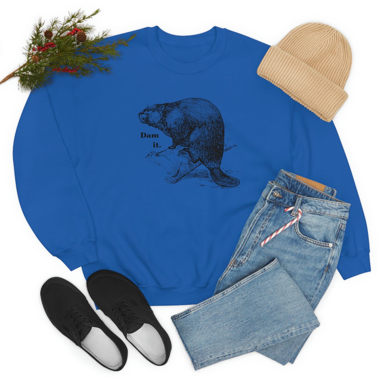 "Dam it" Gildan Graphic Crewneck Sweatshirt