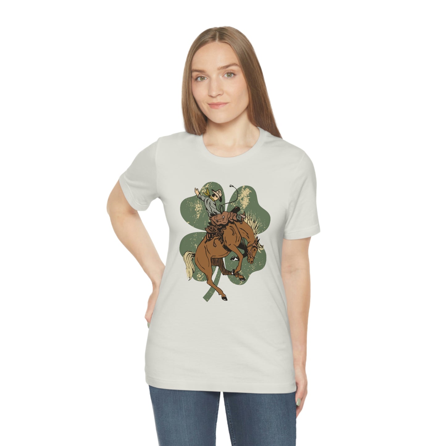 "Lucky Cowboy" Unisex Jersey Short Sleeve Tee (Bella Cavas 3001)