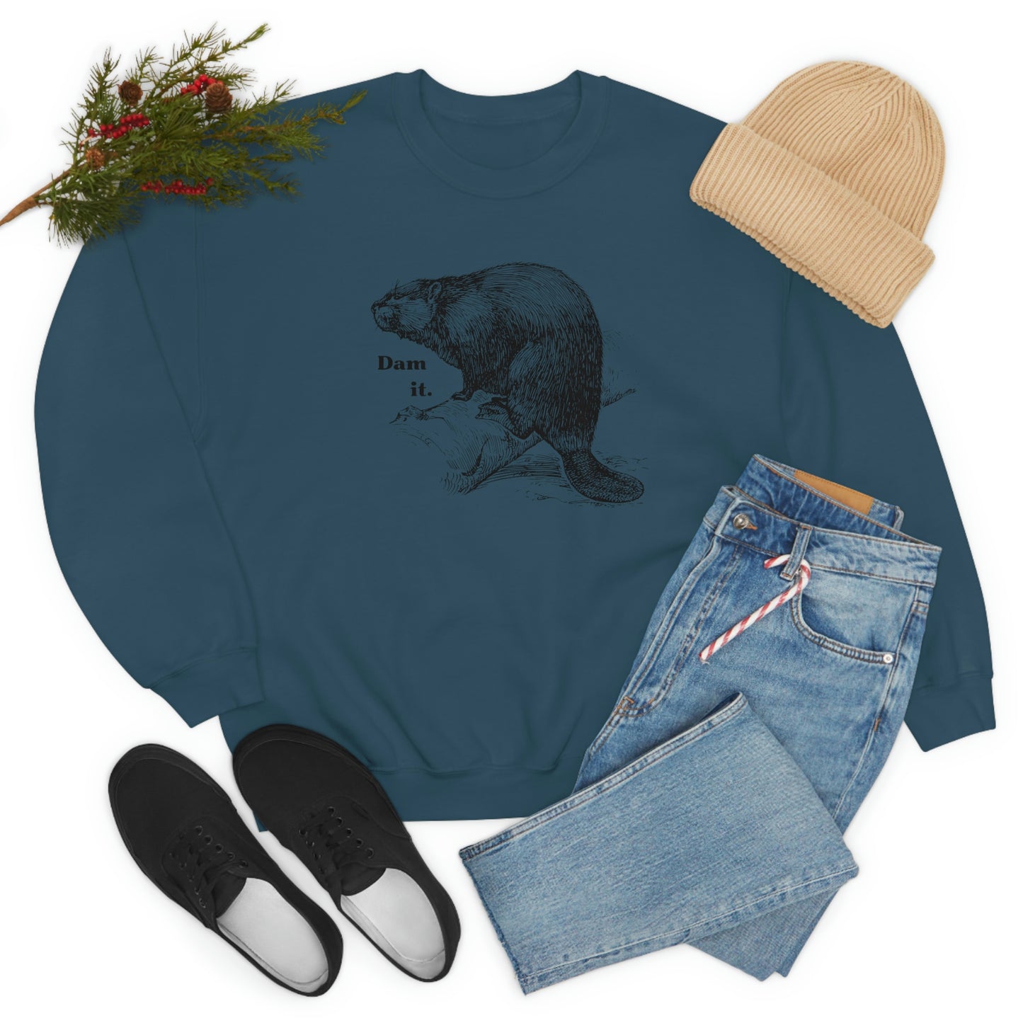 "Dam it" Gildan Graphic Crewneck Sweatshirt