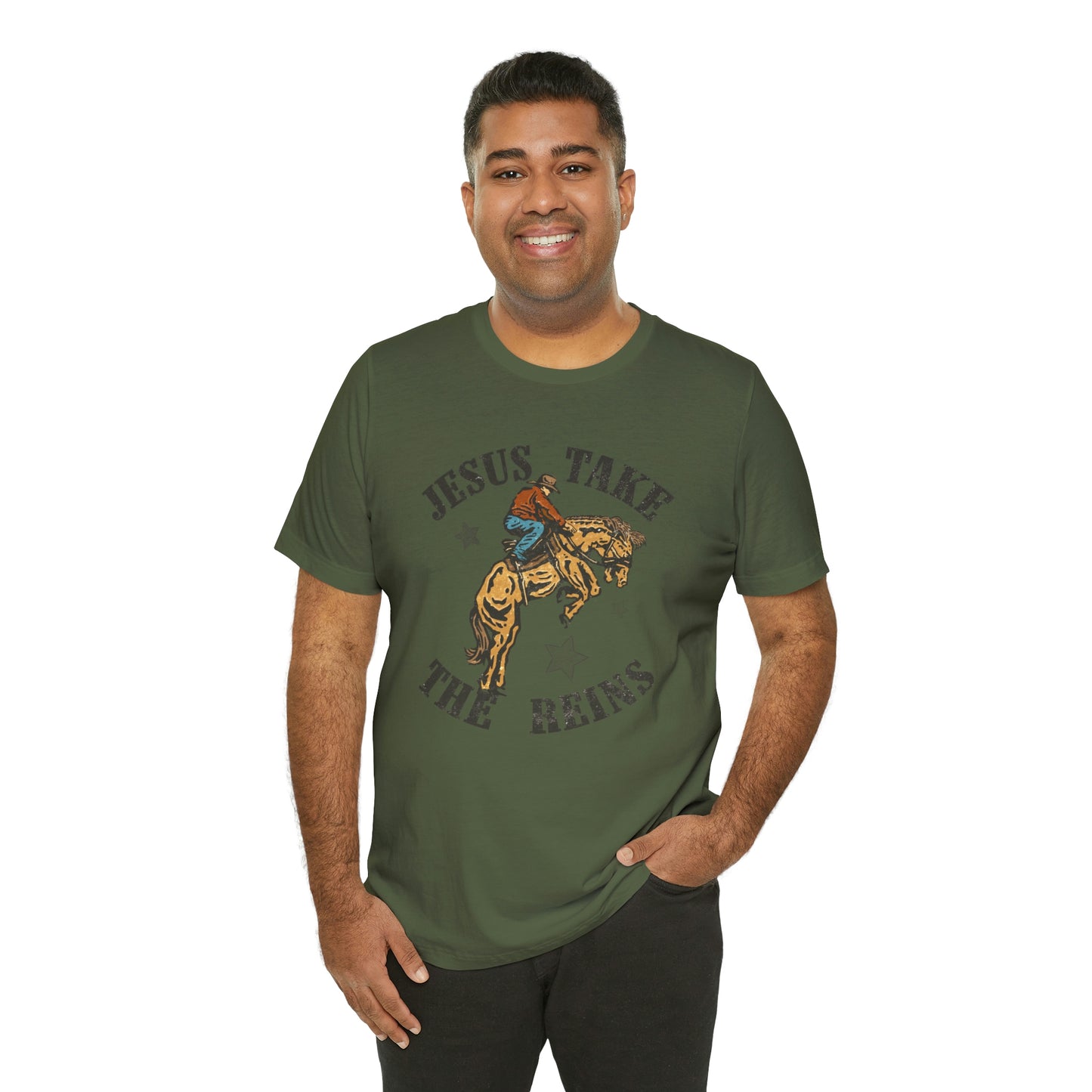 "Jesus Take the Reins" Bella Canvas Short Sleeve Tee