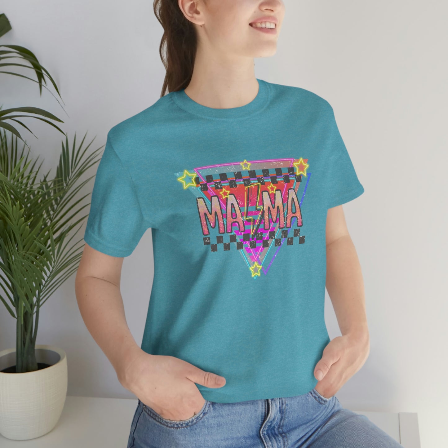 "Retro MAMA" Unisex Jersey Short Sleeve Tee