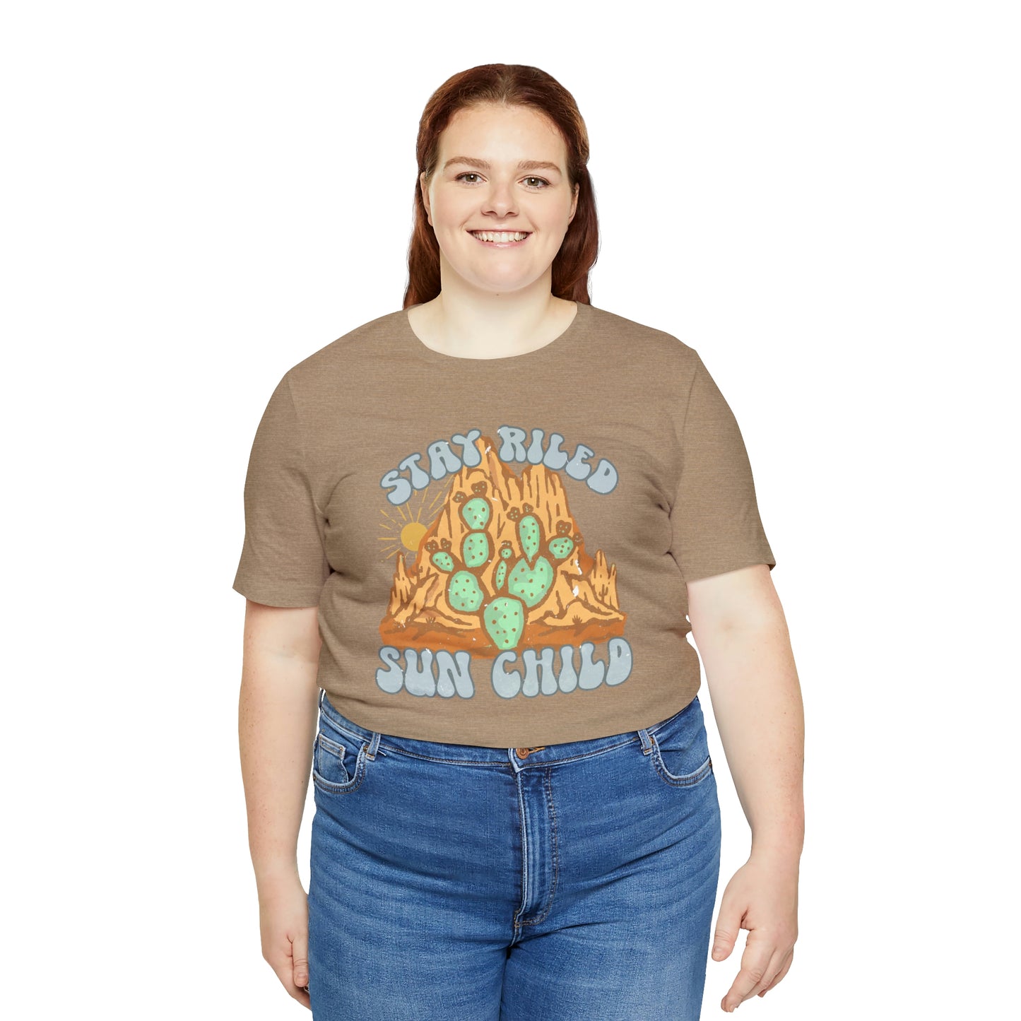 "Stay Riled Sun Child" Bella Canvas Short Sleeve Tee