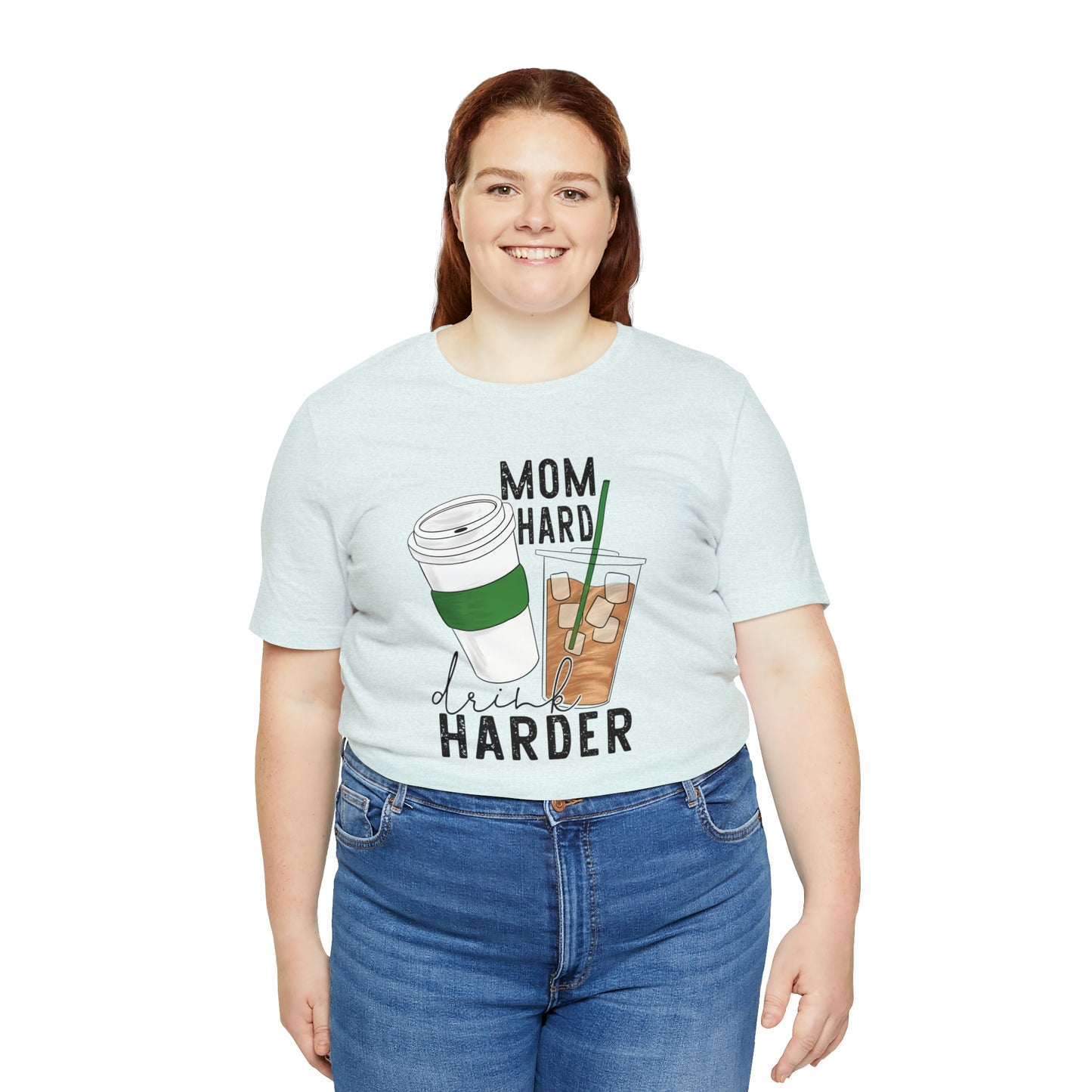 "Mom Hard, Drink Harder" Bella Canvas Short Sleeve Tee