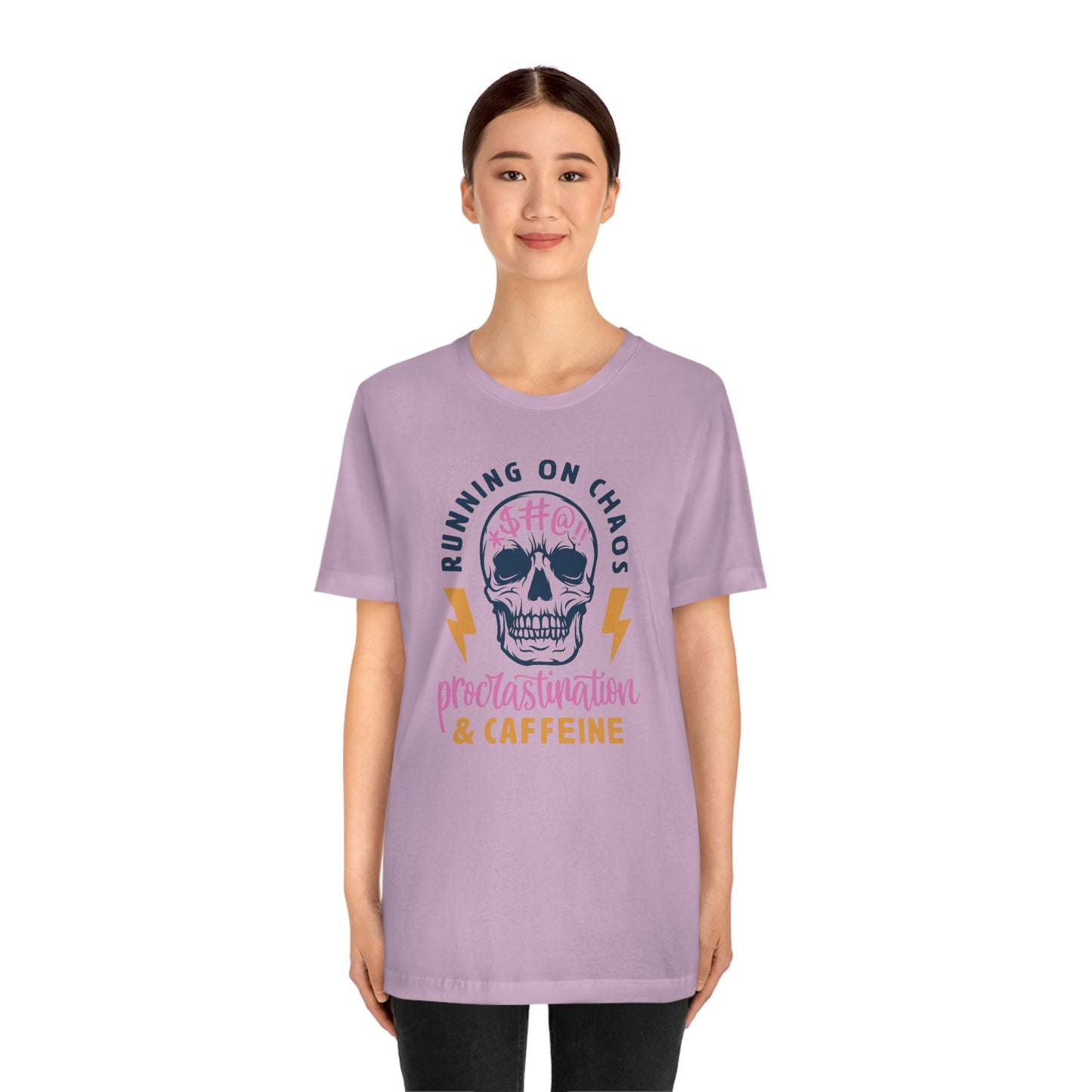 "Chaos and Caffeine" Unisex Jersey Short Sleeve Tee