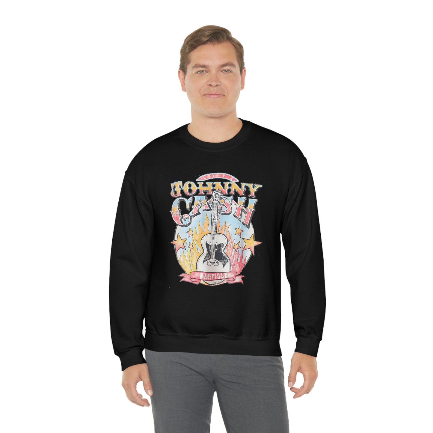 "Johnny Cash" Unisex Heavy Blend™ Crewneck Sweatshirt