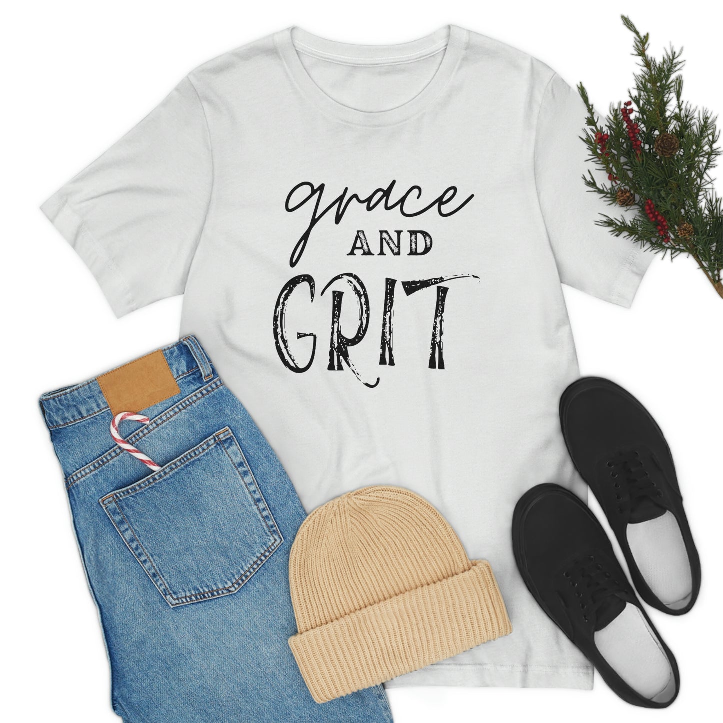 "Grace and Grit" Unisex Jersey Short Tee