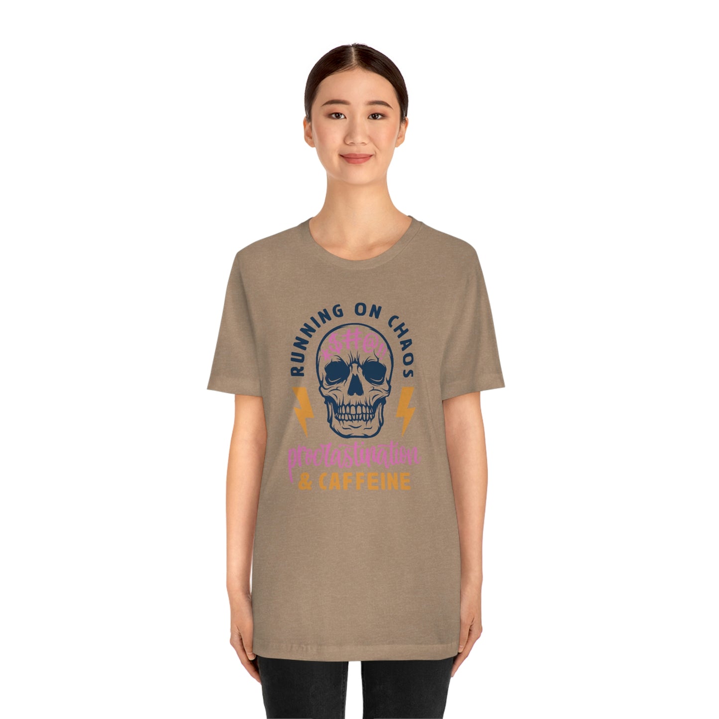 "Chaos and Caffeine" Unisex Jersey Short Sleeve Tee