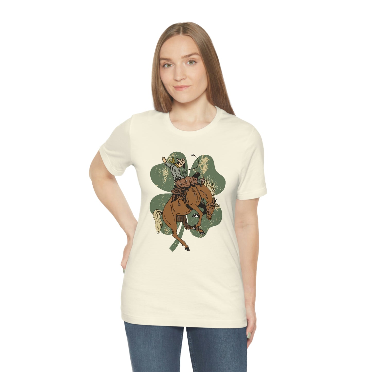 "Lucky Cowboy" Unisex Jersey Short Sleeve Tee (Bella Cavas 3001)
