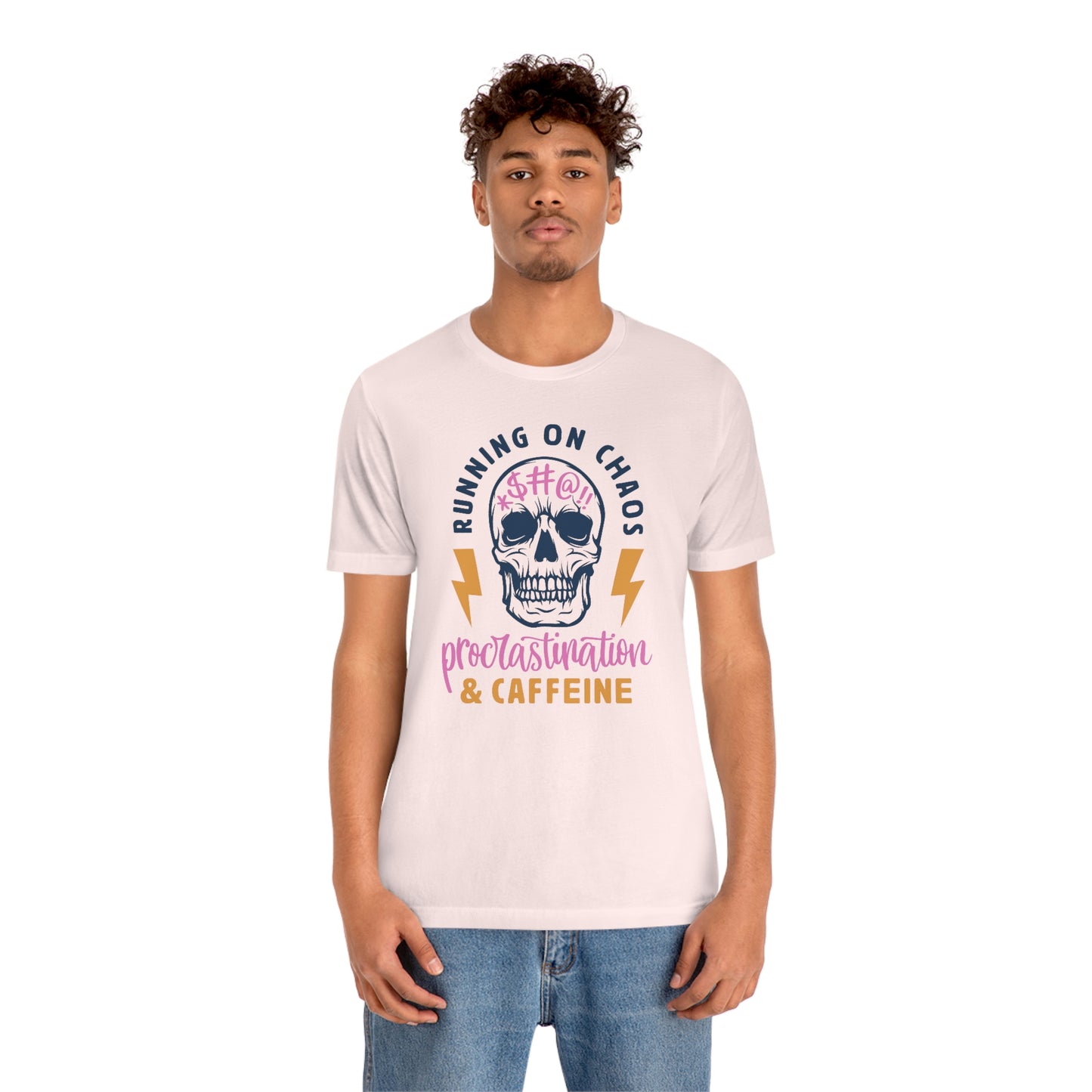 "Chaos and Caffeine" Unisex Jersey Short Sleeve Tee