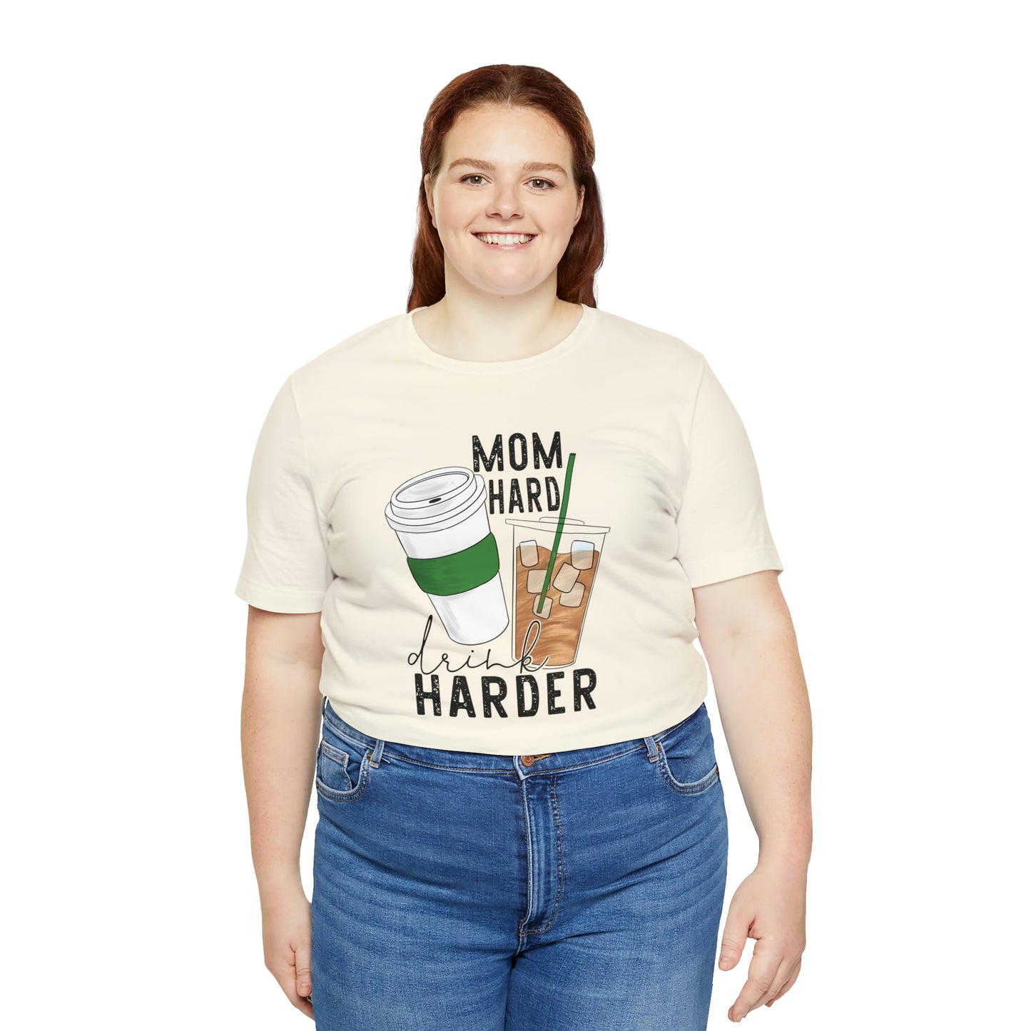 "Mom Hard, Drink Harder" Bella Canvas Short Sleeve Tee