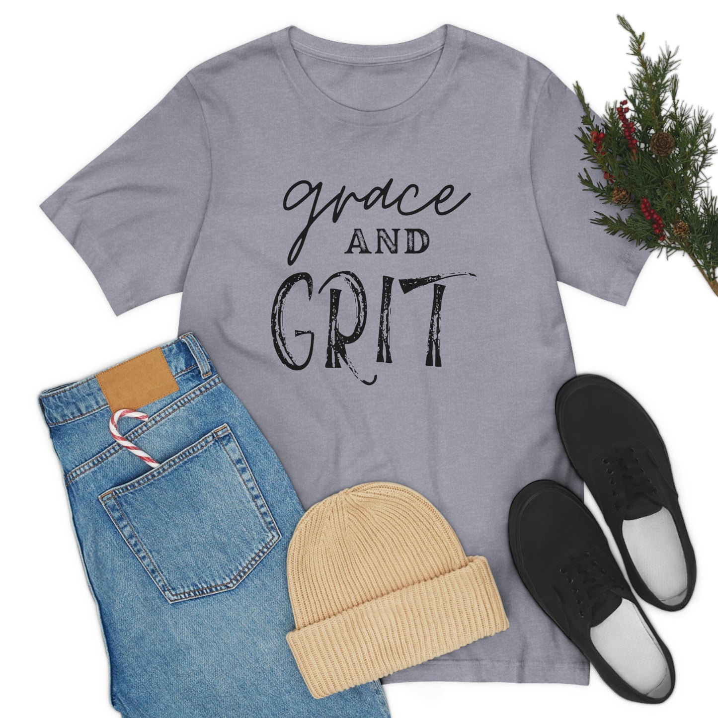 "Grace and Grit" Unisex Jersey Short Tee