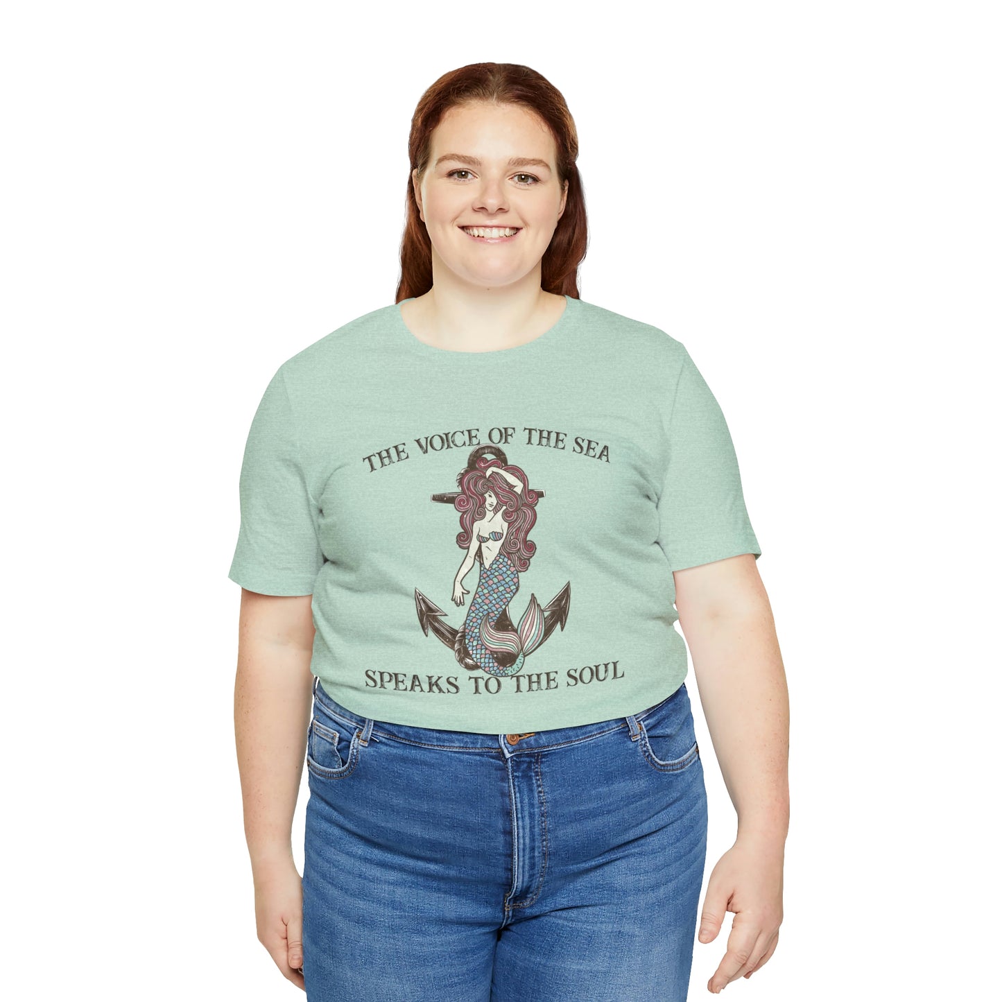 "The Voice of the Sea Speaks to the Soul" Bella Canvas Short Sleeve Tee