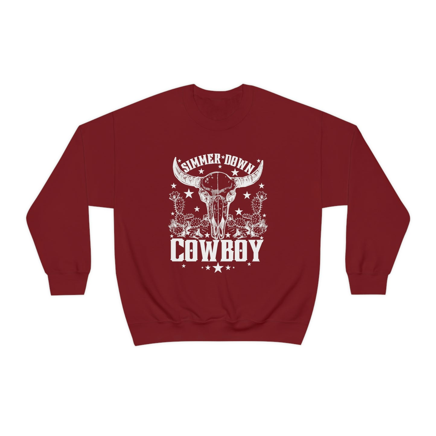 "Simmer Down Cowboy" Unisex Heavy Blend™ Crewneck Sweatshirt