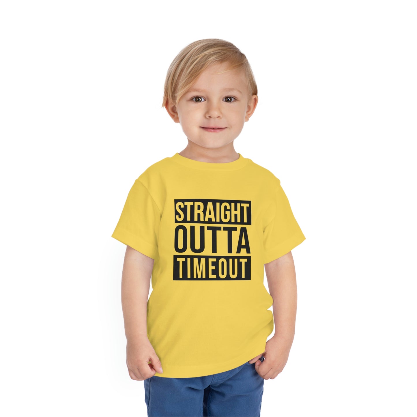 "Straight Outta Timeout" Toddler Short Sleeve Tee (2T-5T)