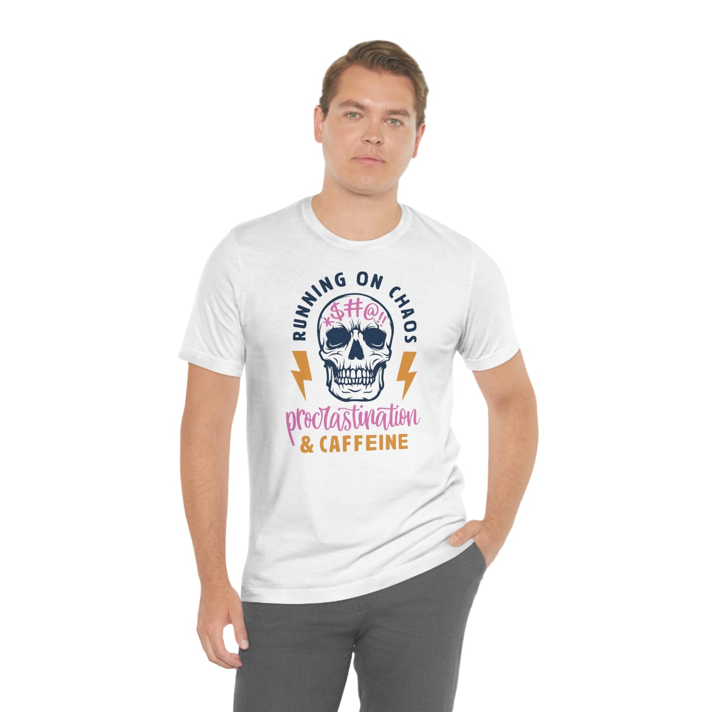 "Chaos and Caffeine" Unisex Jersey Short Sleeve Tee
