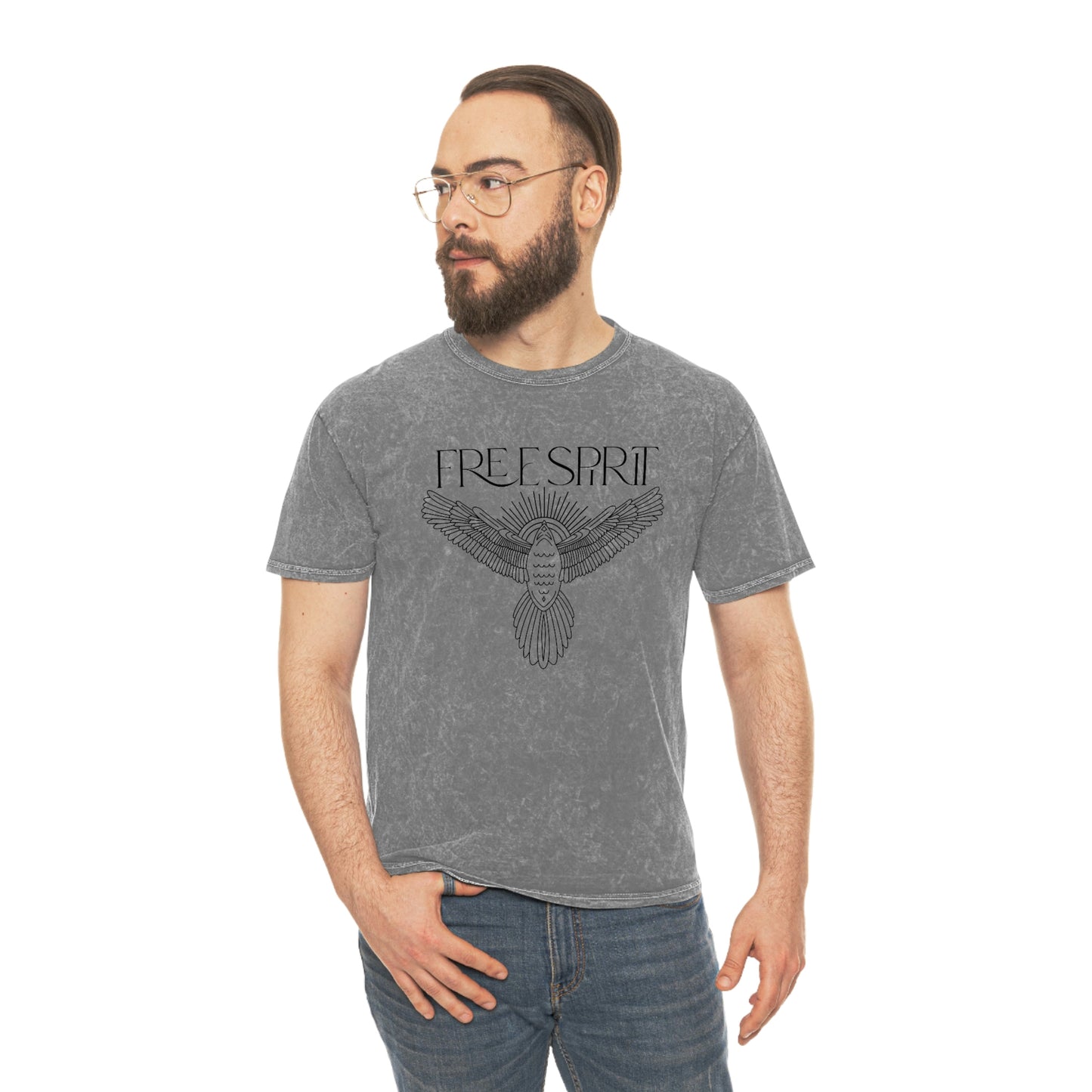 "Free Spirit" Unisex Mineral Wash T-Shirt