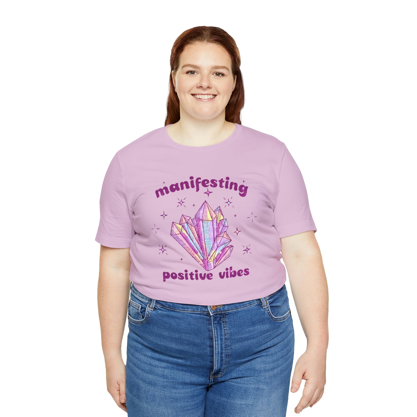 "Manifesting Positive Vibes" Bella Canvas Short Sleeve Tee