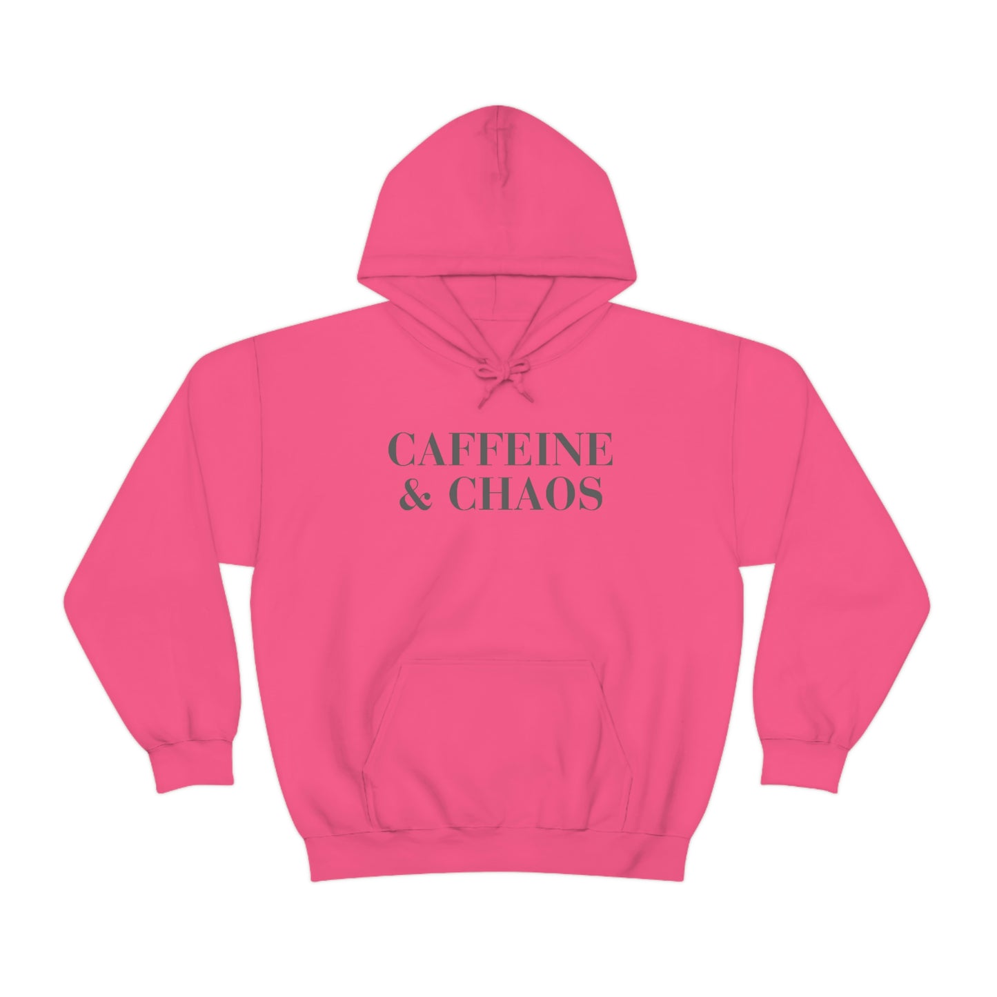 "Caffeine and Chaos" Unisex Heavy Blend™ Hooded Sweatshirt