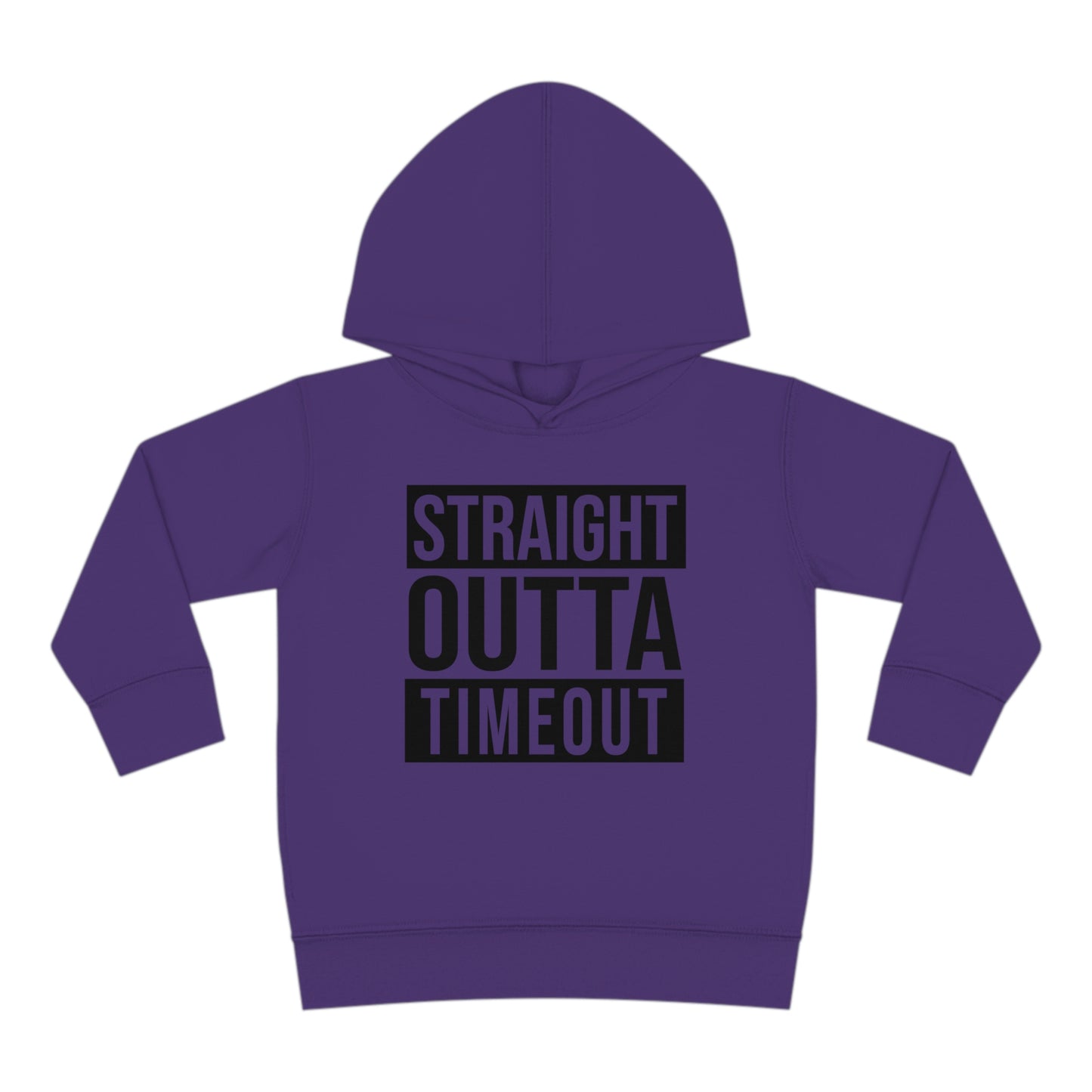 "Straight Outta Timeout" Toddler Pullover Fleece Hoodie (2T-6T)