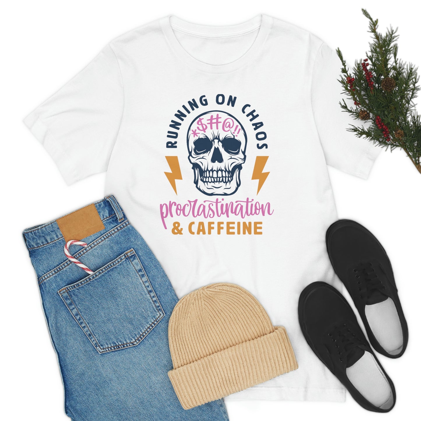 "Chaos and Caffeine" Unisex Jersey Short Sleeve Tee