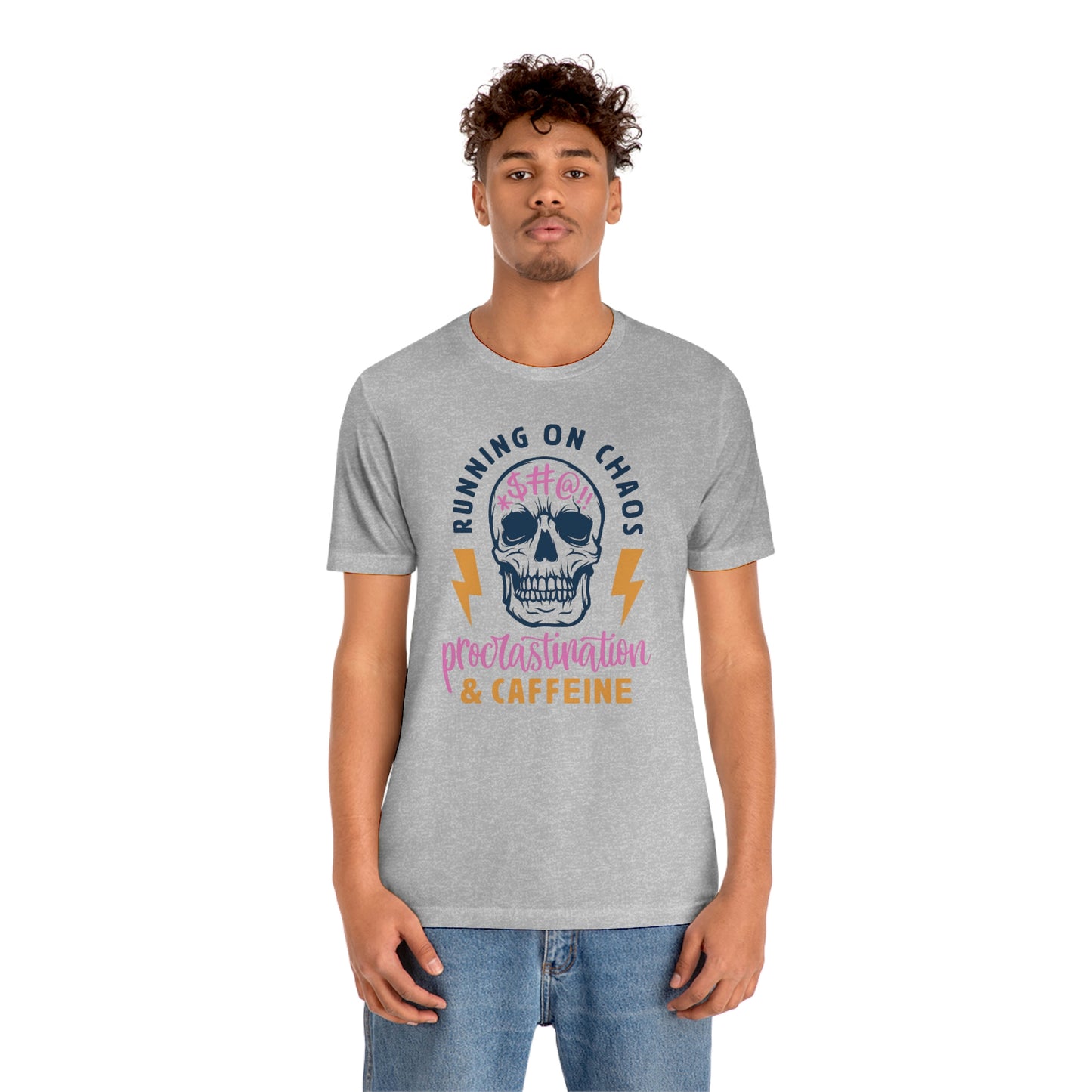 "Chaos and Caffeine" Unisex Jersey Short Sleeve Tee