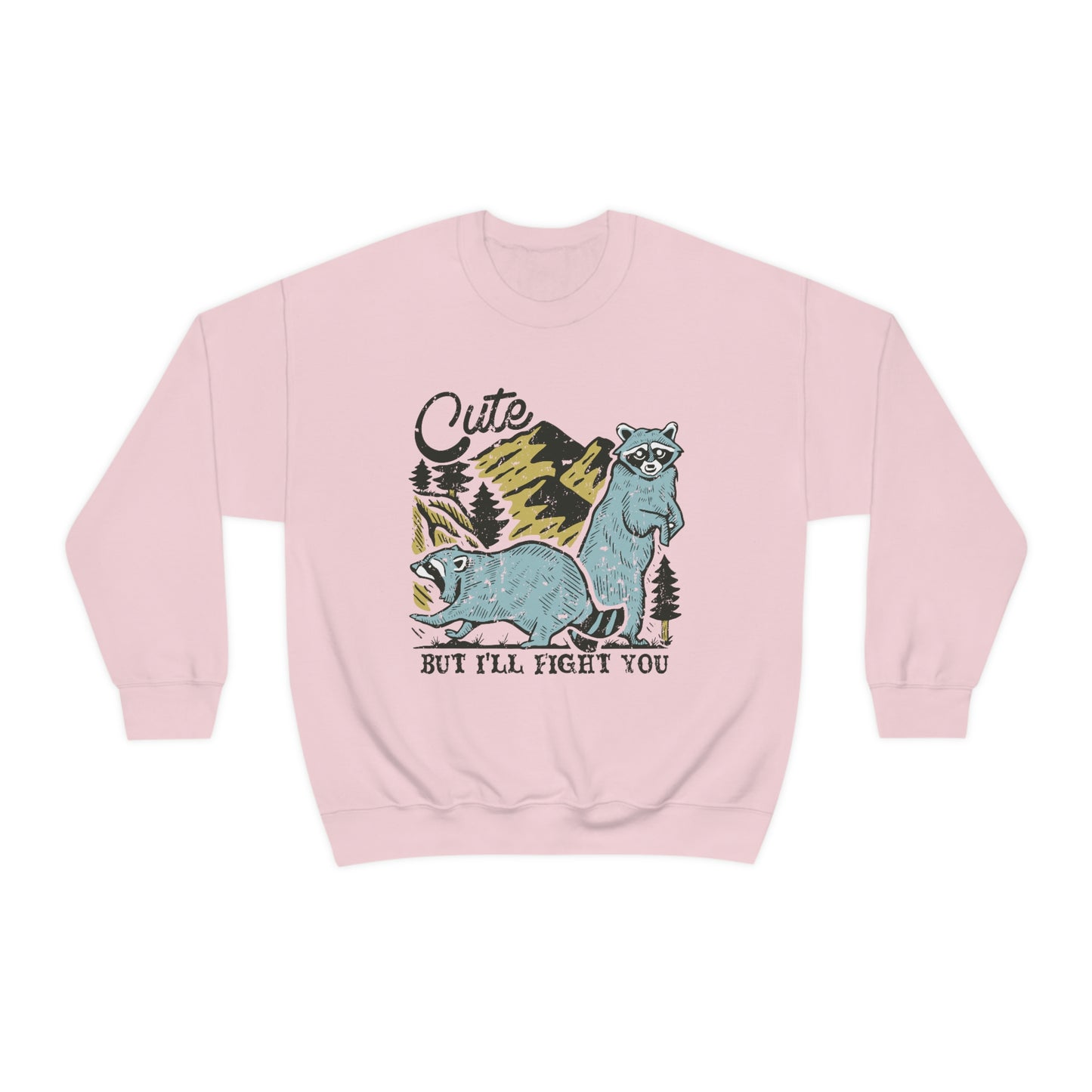 "Cute, but I'll fight you" Unisex Heavy Blend™ Crewneck Sweatshirt