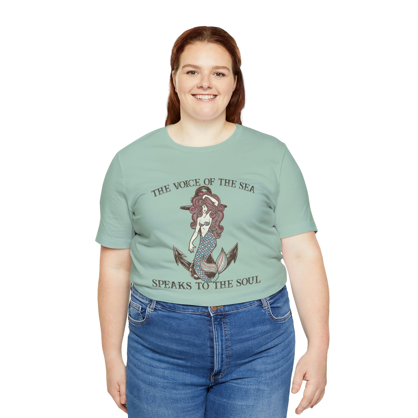 "The Voice of the Sea Speaks to the Soul" Bella Canvas Short Sleeve Tee
