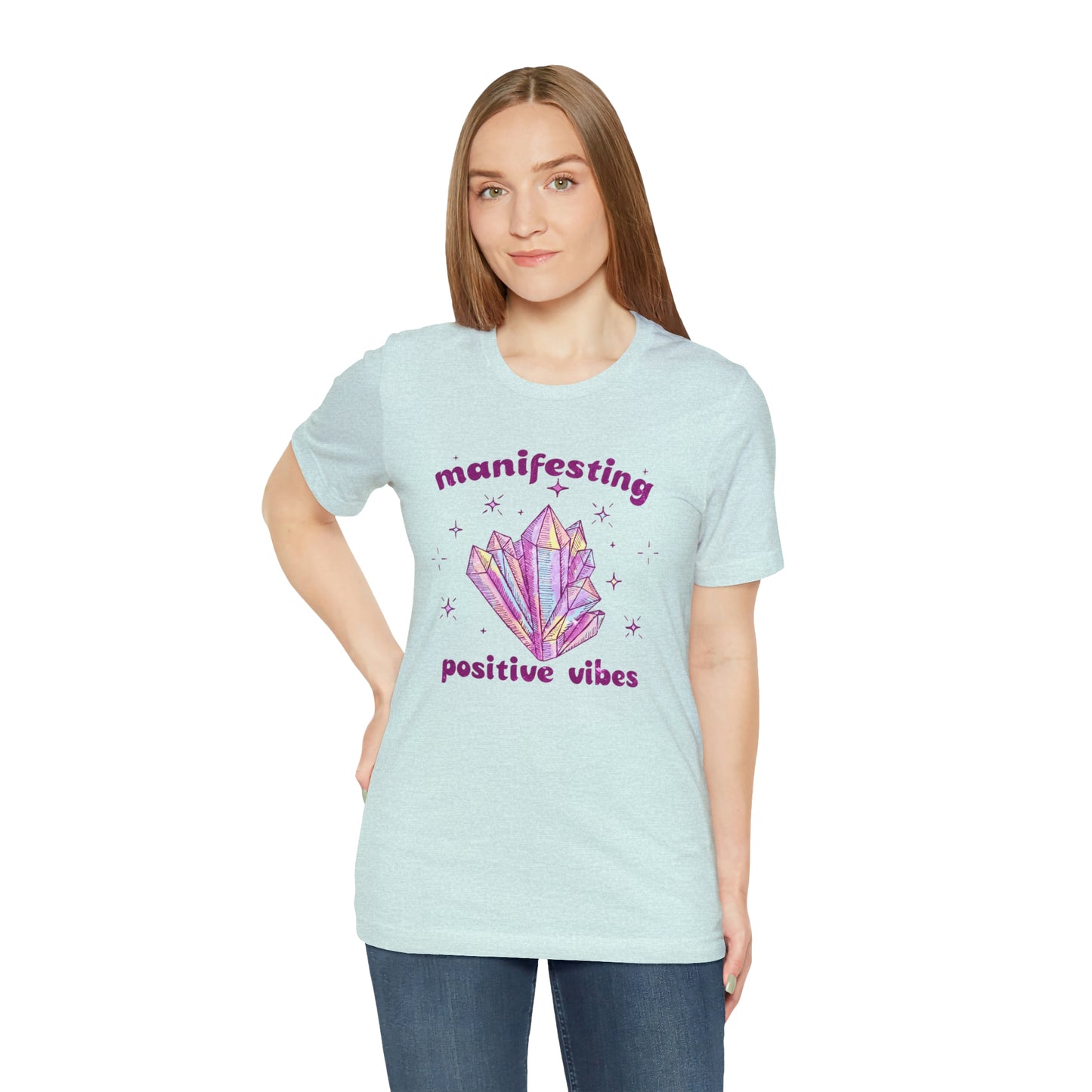"Manifesting Positive Vibes" Bella Canvas Short Sleeve Tee