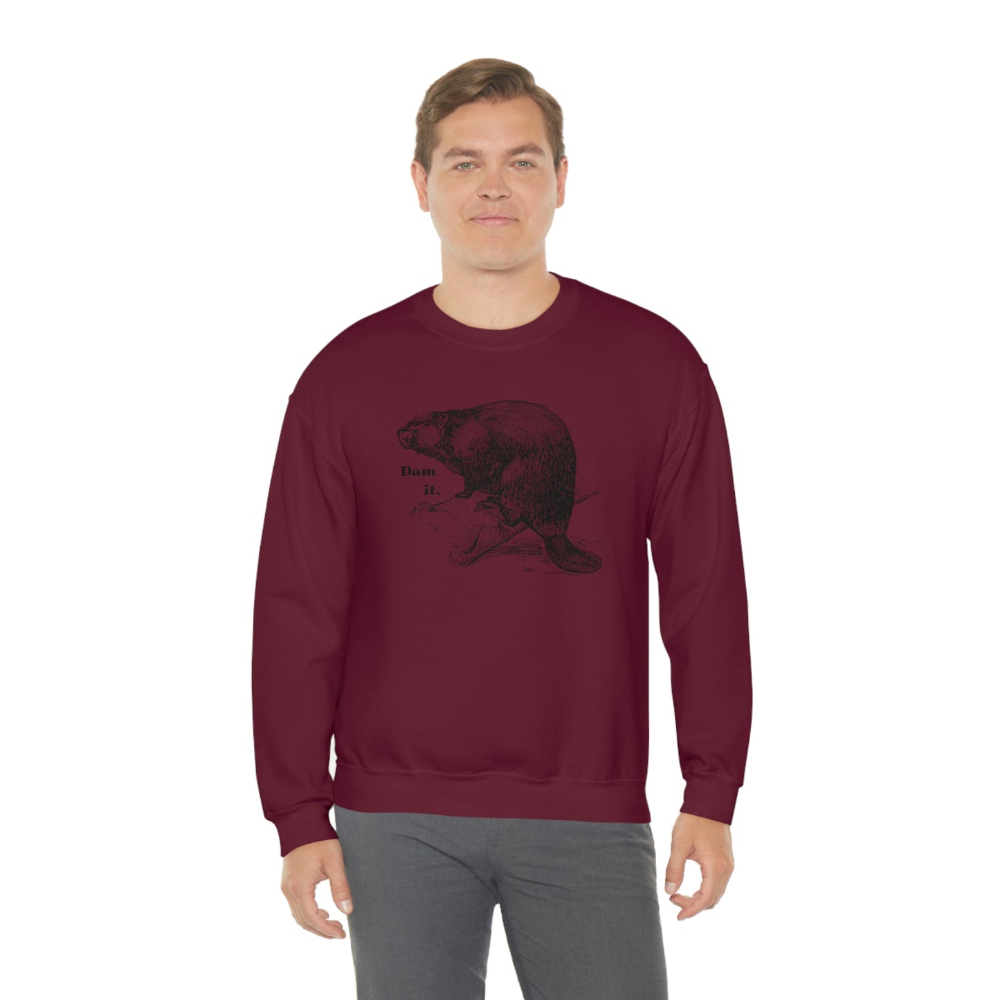 "Dam it" Gildan Graphic Crewneck Sweatshirt