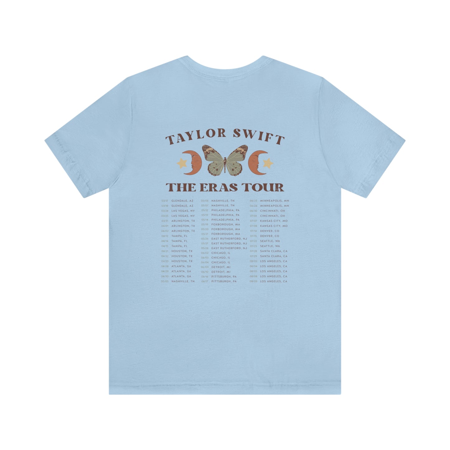 Taylor Swift Eras Tour 1989 Midnights Bella Canvas Unisex Jersey Short Sleeve Tee