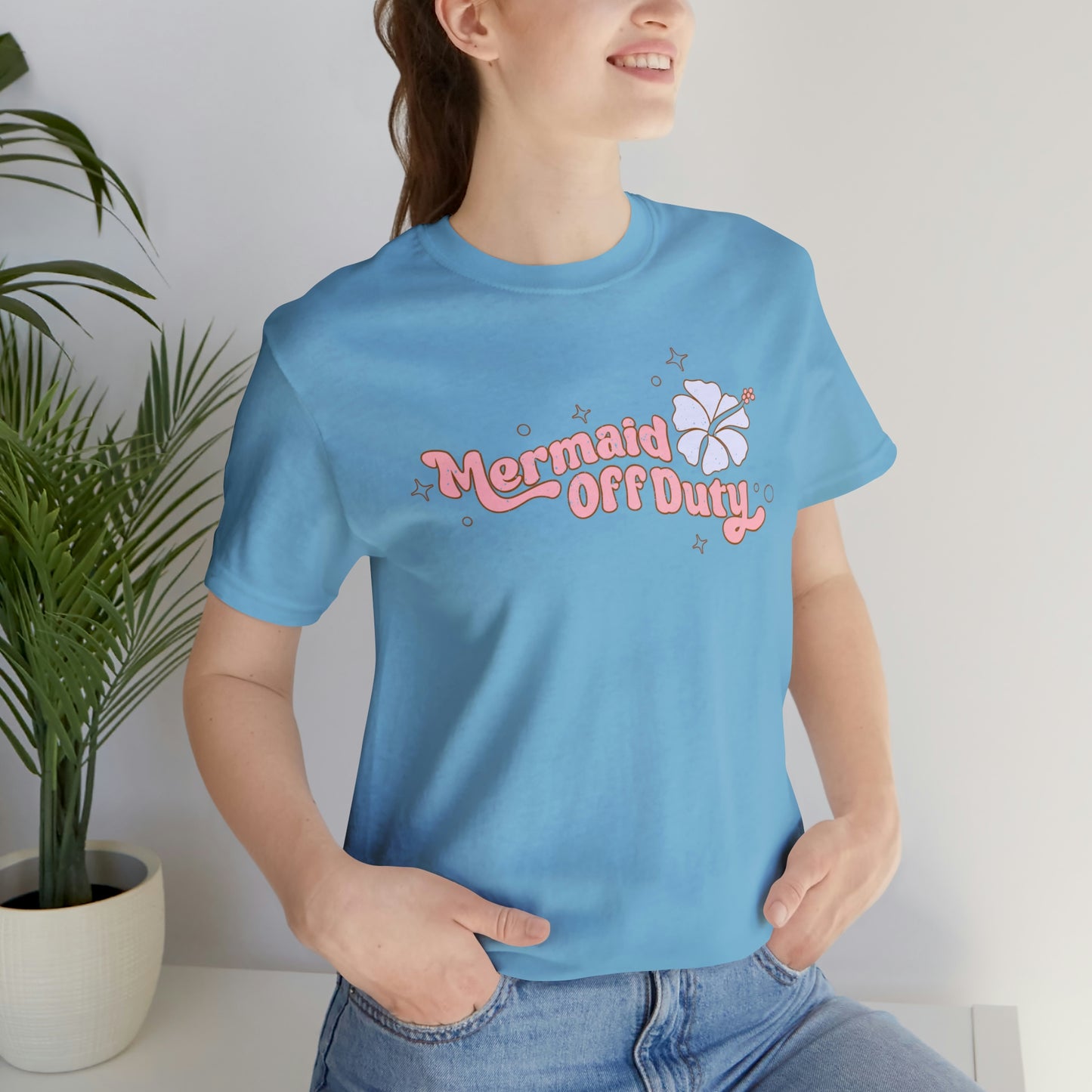 "Mermaid Off Duty" Bella Canvas Short Sleeve Tee